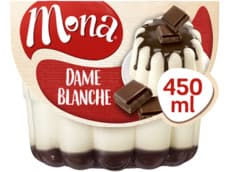 Mona Dame Blanche pudding met chocoladesaus