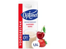 Optimel Drinkyoghurt aardbei kers 0% vet
