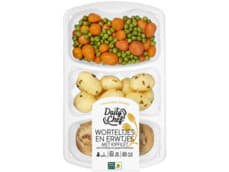 Daily Chef Wortelen en Erwten met kipfilet en krieltjes