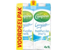 Campina Langlekker halfvolle melk voordeel 4 x 1lt