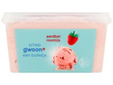 G'woon Roomijs aardbei