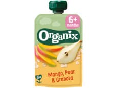 Organix Knijpfruit Mango, peer & granola 6mnd