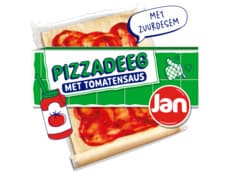Jan Pizzadeeg met tomatensaus