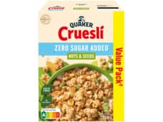 Quaker Cruesli zero sugar noten en zaden