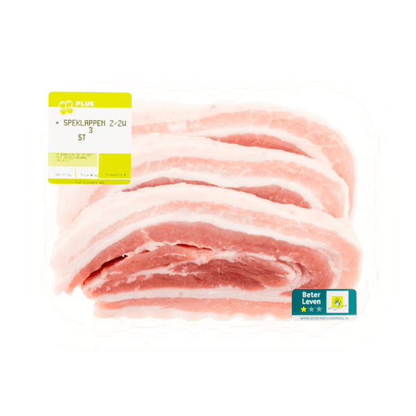 PLUS Speklappen zonder zwoerd 3 stuks