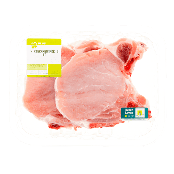 PLUS Ribkarbonade 2 stuks