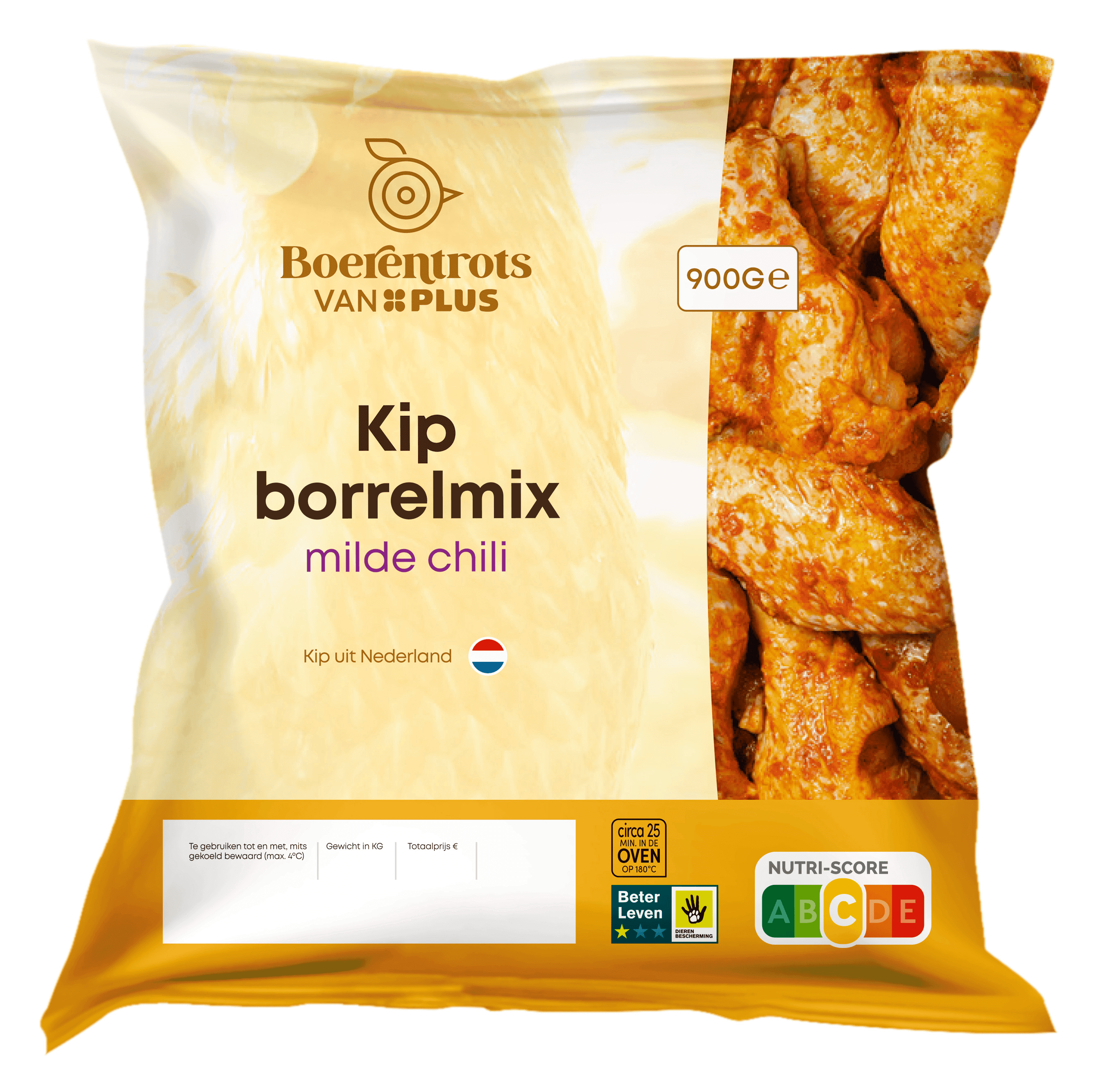 PLUS Boerentrots Kipborrelhapjes milde chili