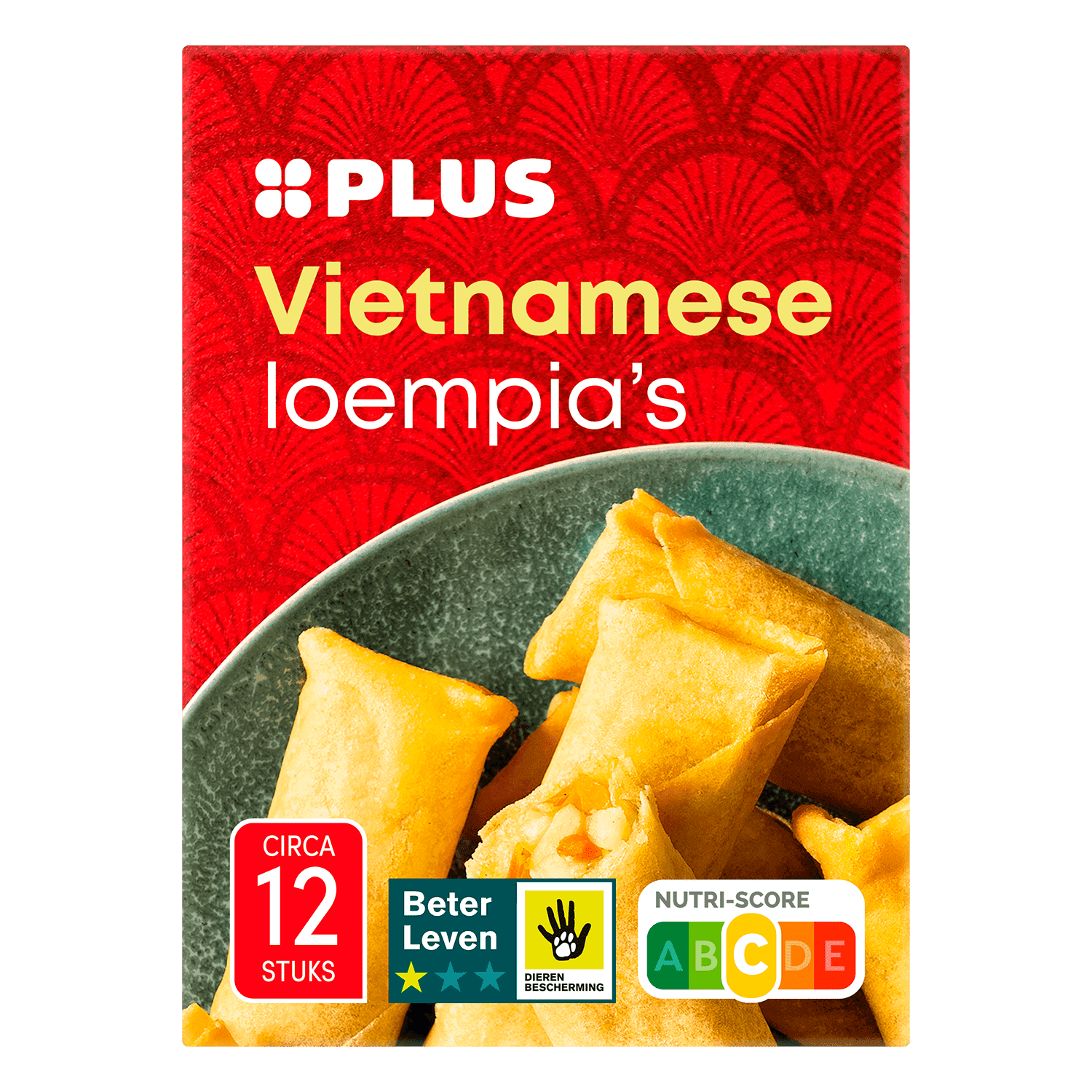 PLUS Vietnamese loempia's kip BLK 12ST