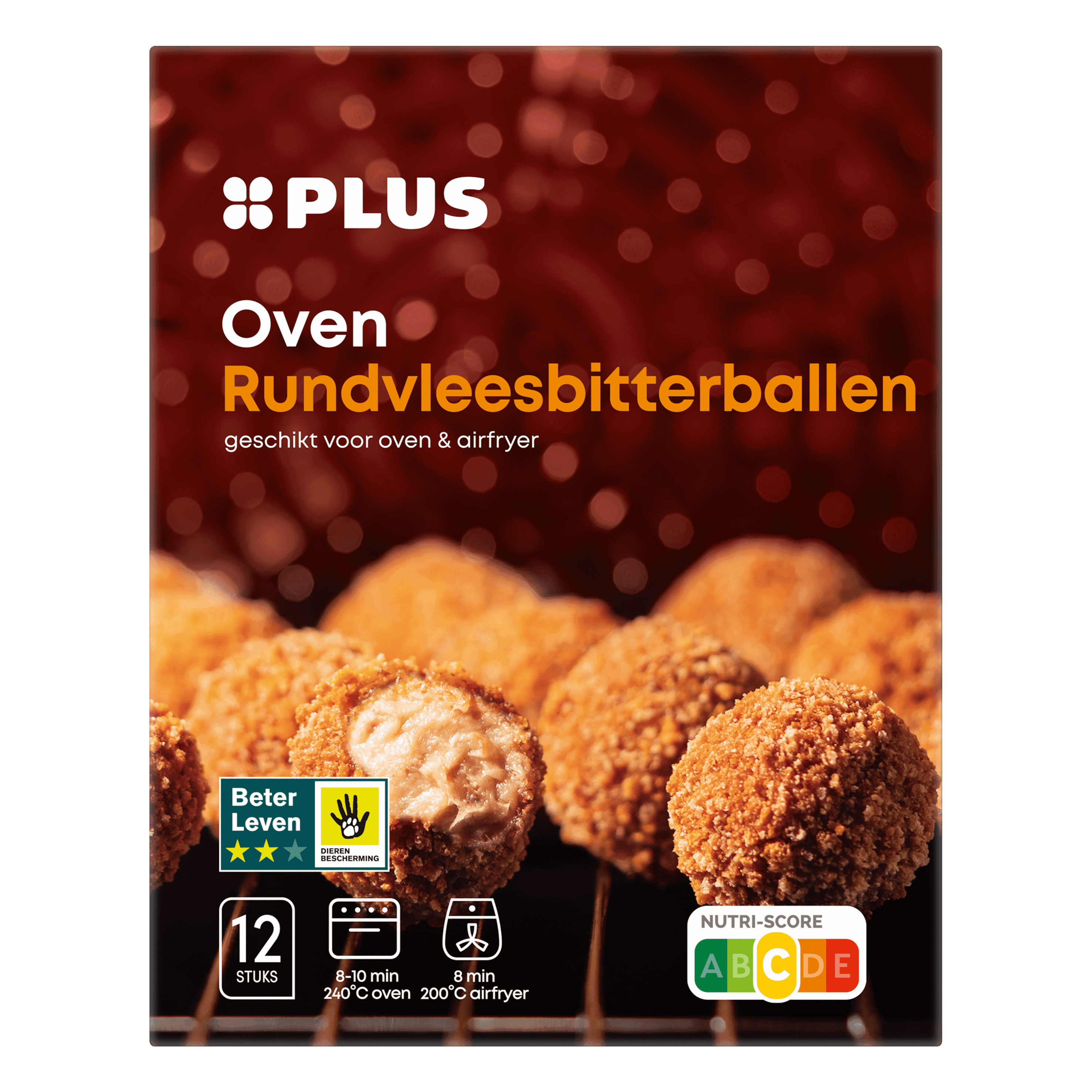 PLUS Oven rundvleesbitterballen 12 stuks