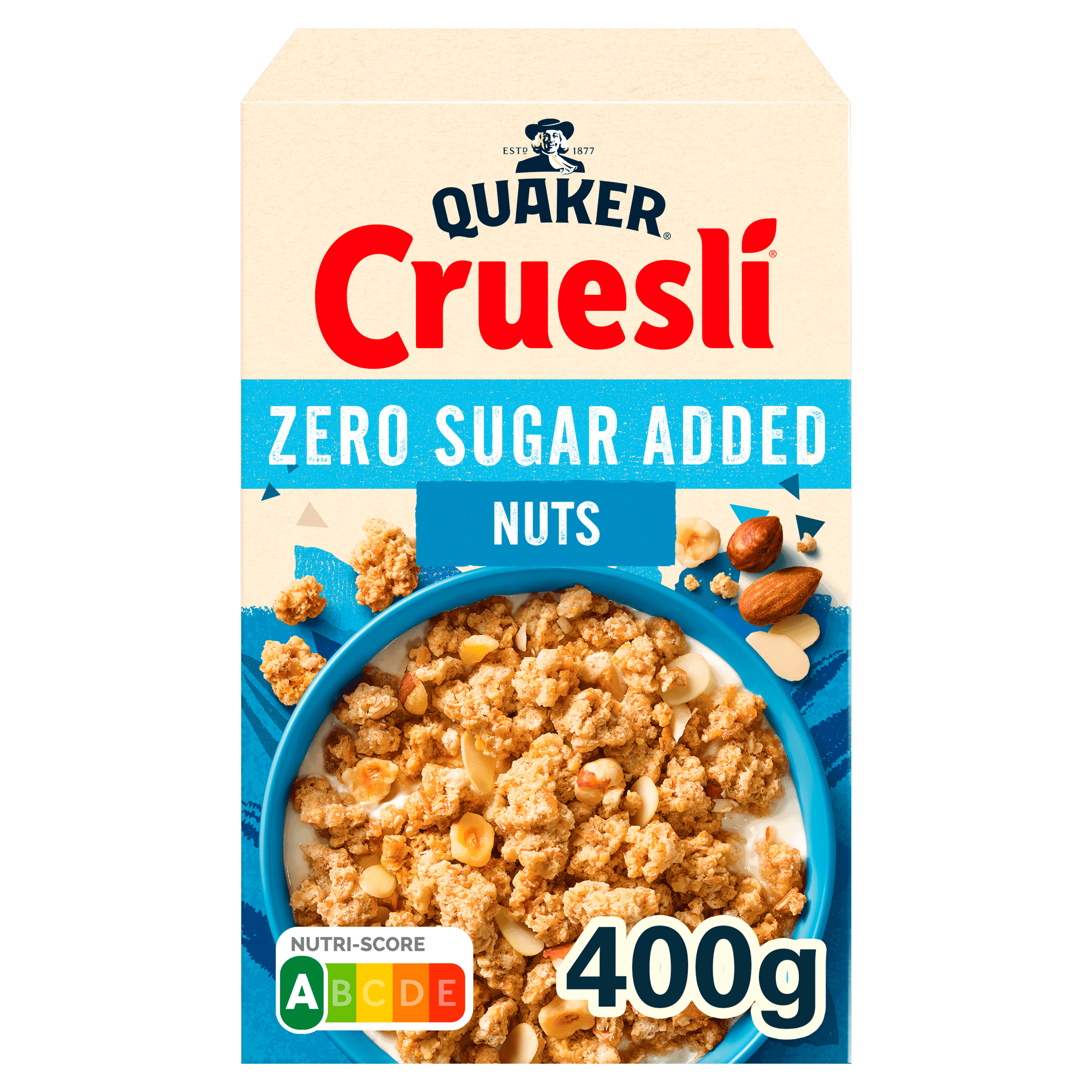Quaker Cruesli Zero Sugar Added 4 noten