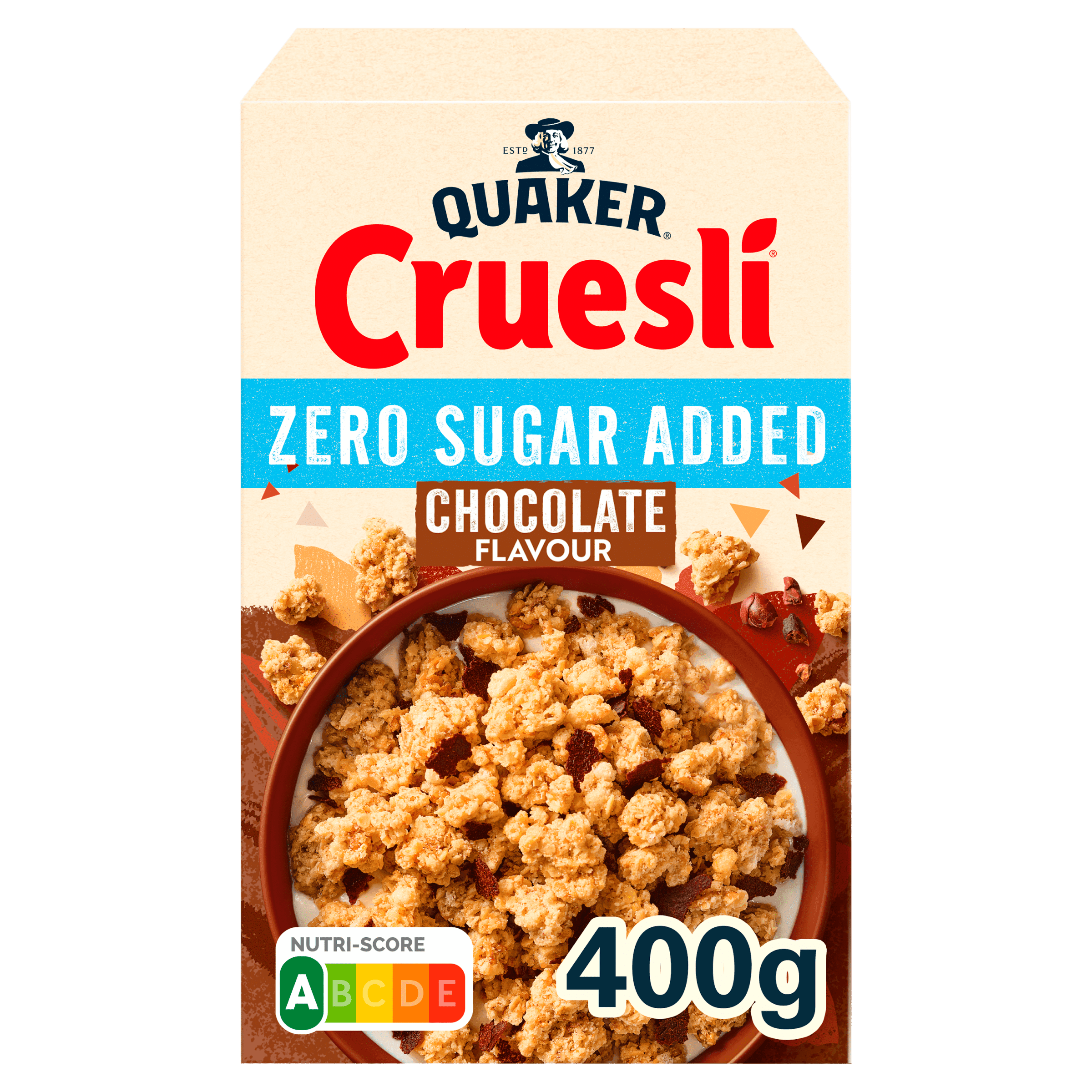 Quaker Cruesli Zero Sugar Added Chocolade