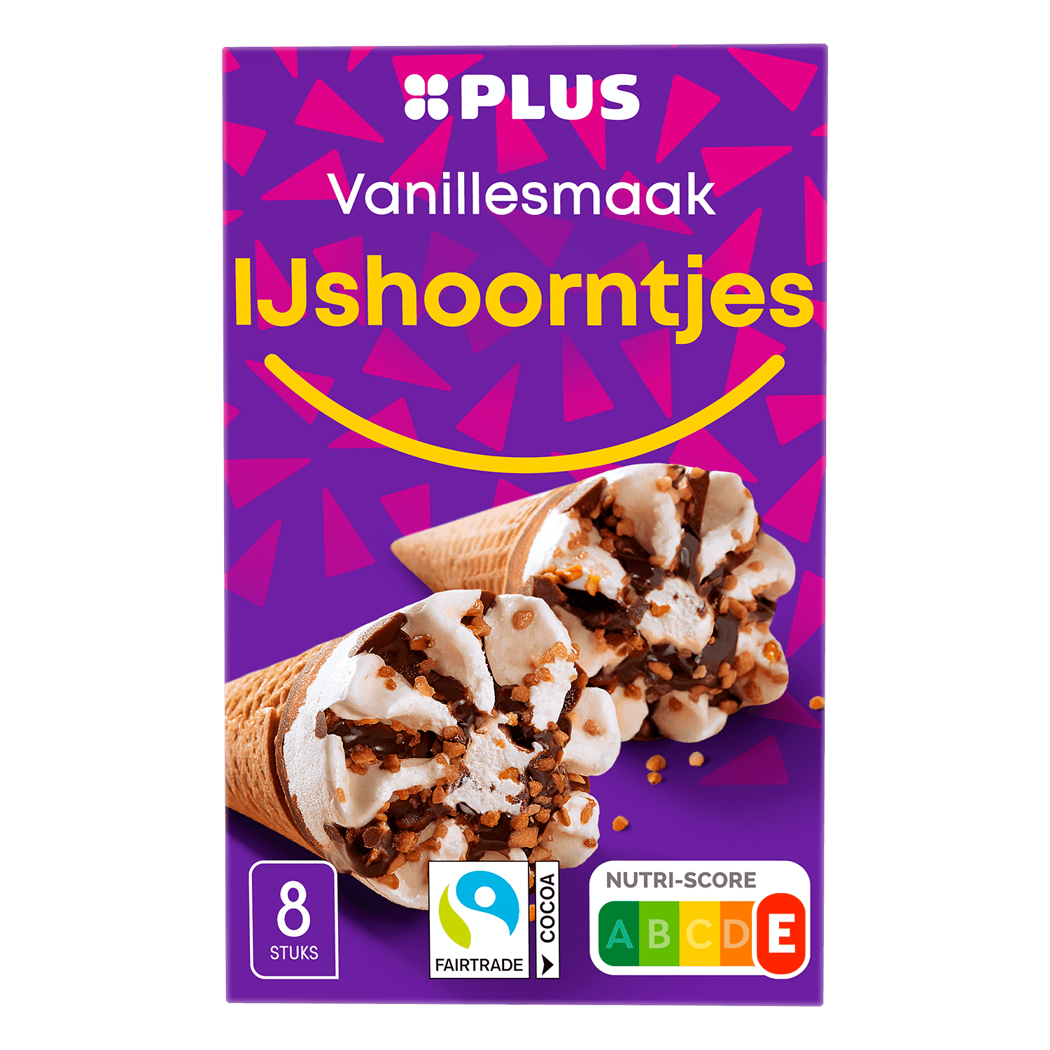 PLUS Ijshoorntjes vanille smaak