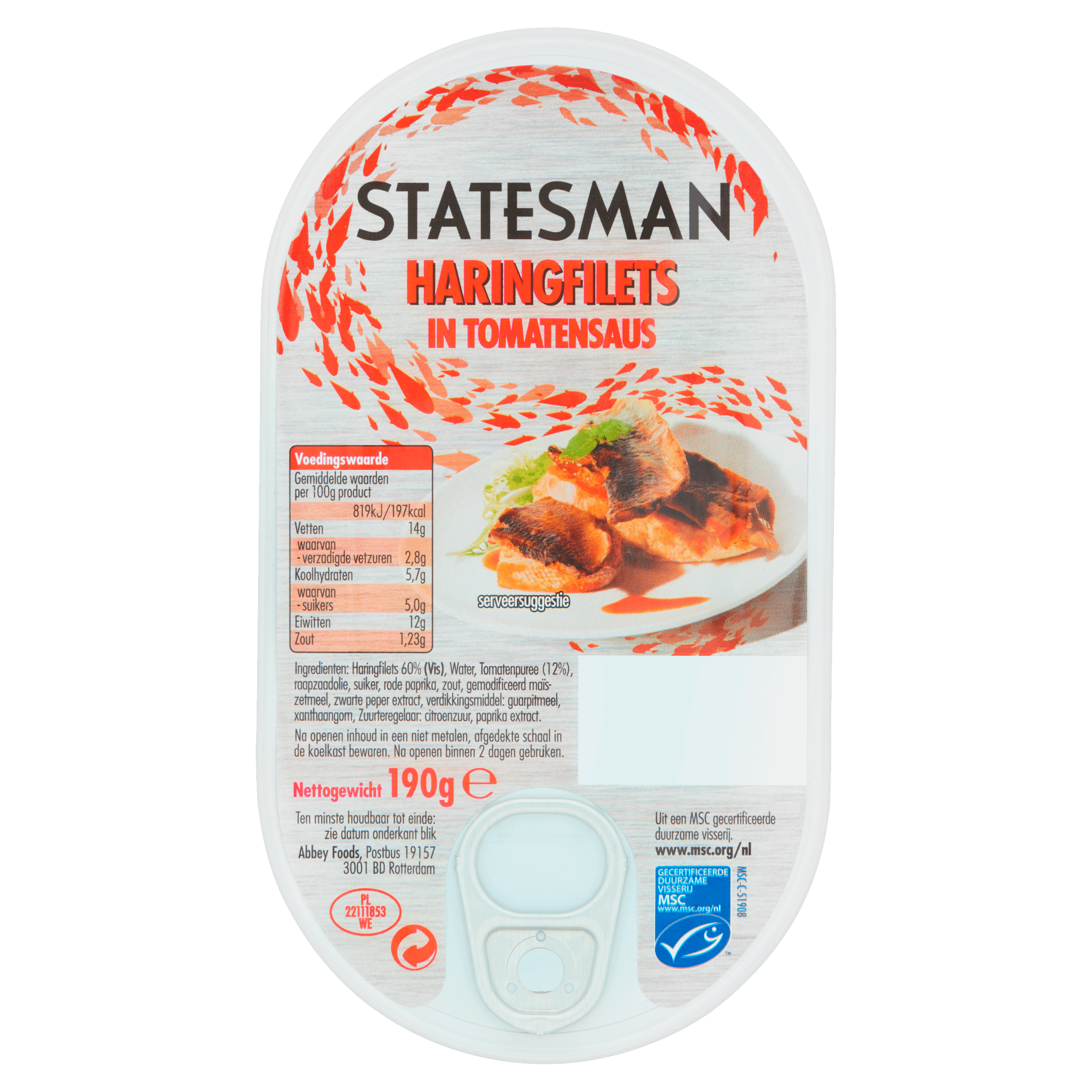 Statesman Haringfilets in Tomatensaus MSC