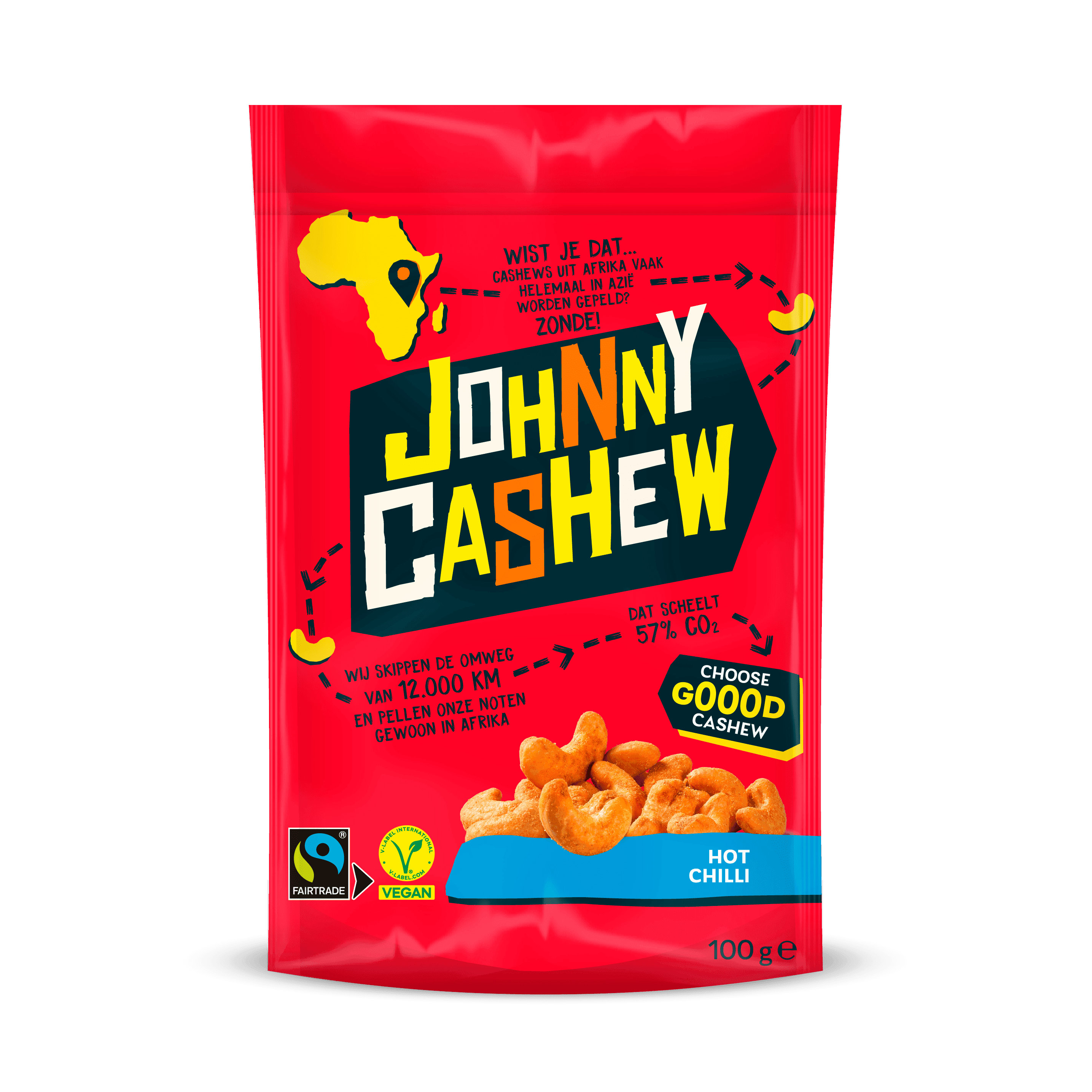 Johnny Cashew Hot Chili 100g