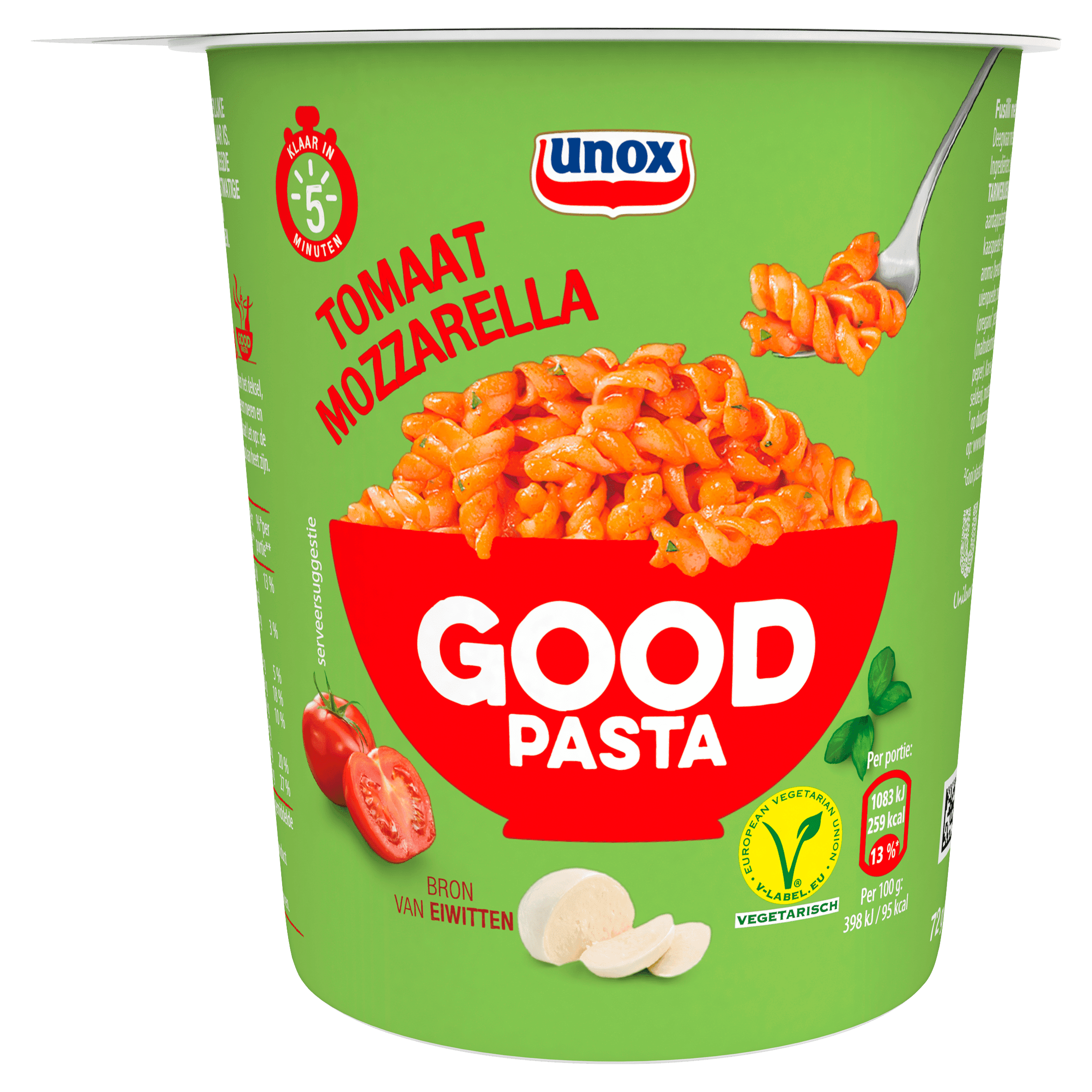 Unox Good pasta tomaat mozzarella