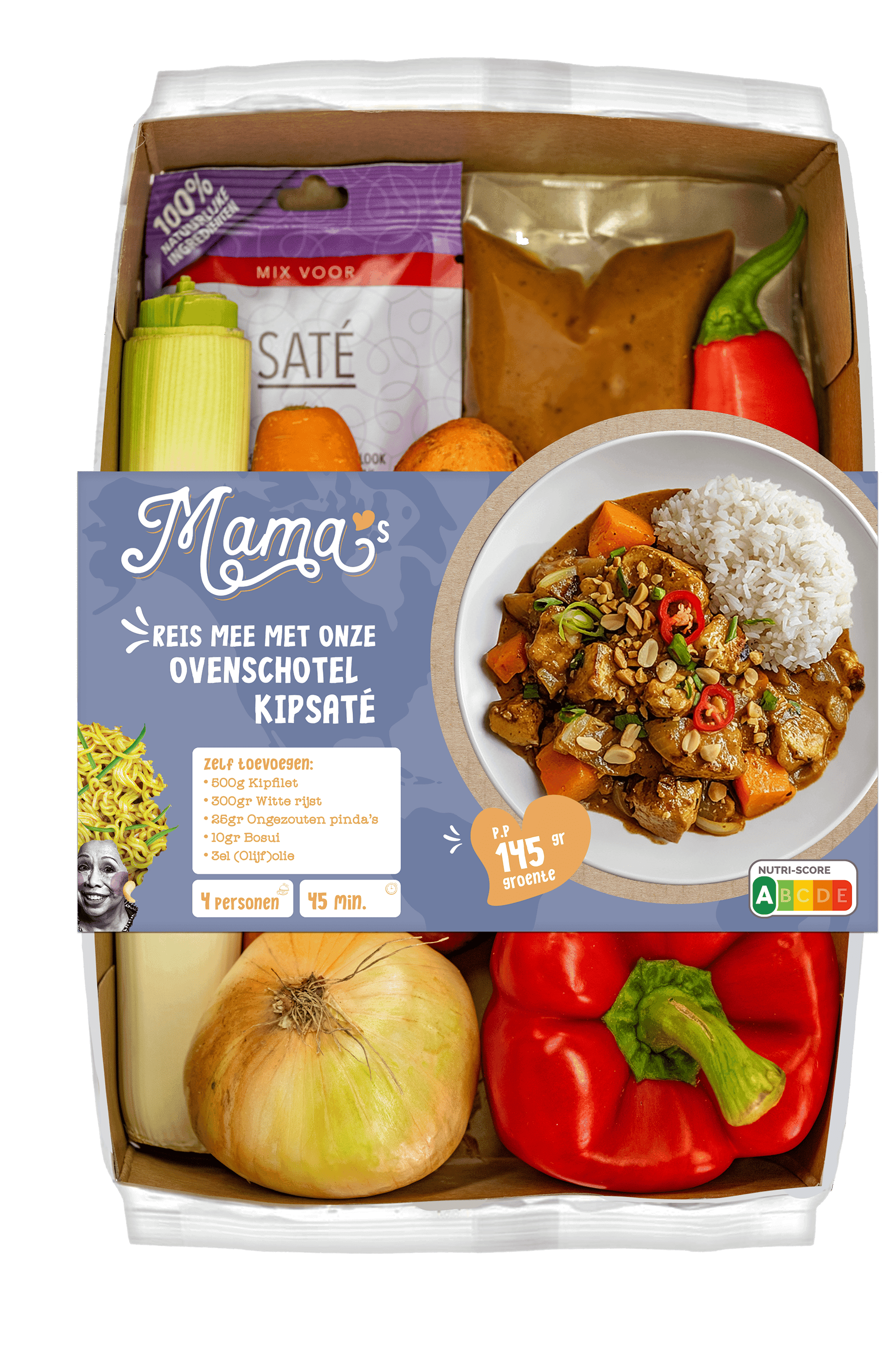 Mama's Maaltijden Verspakket ovenschotel saté