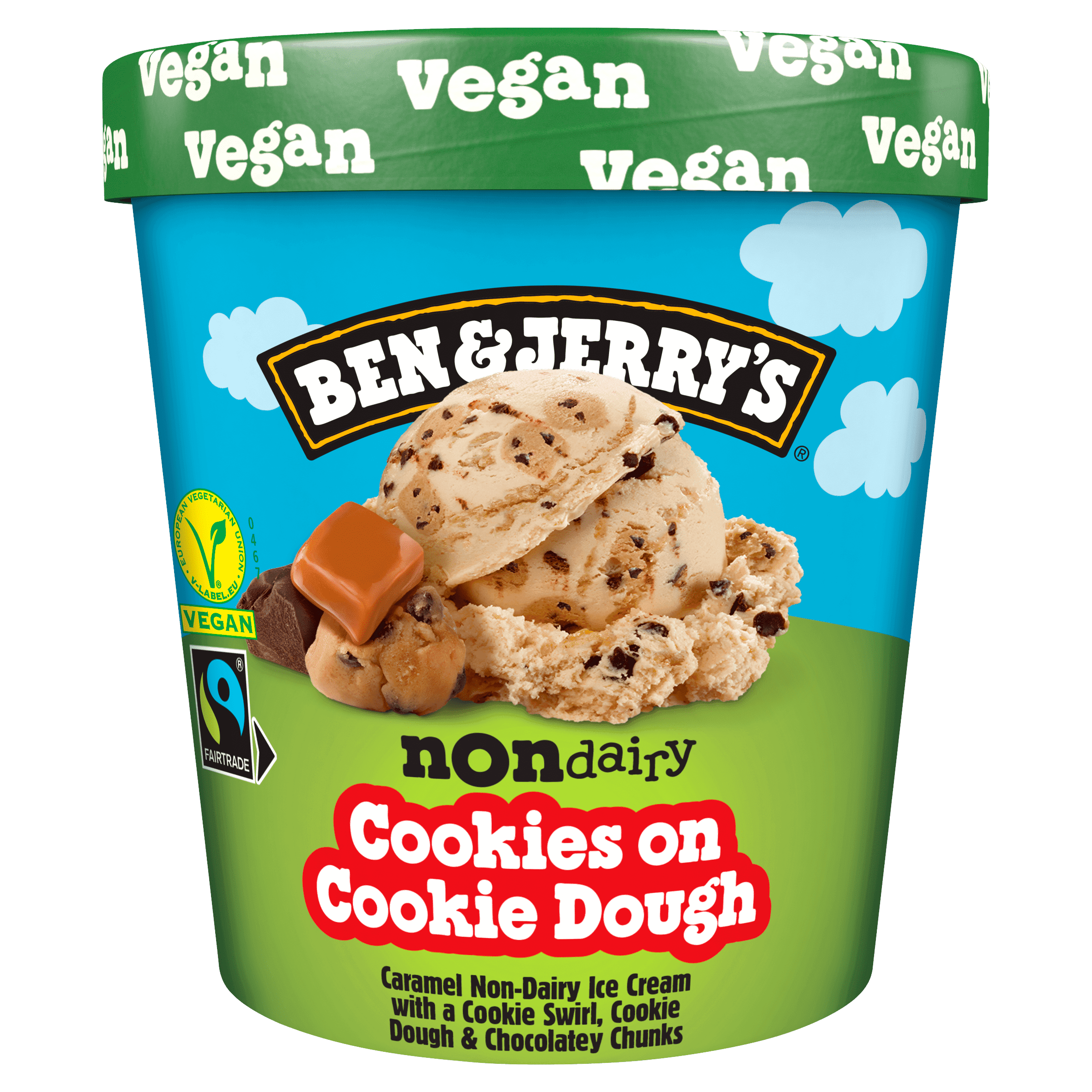 Ben&Jerry's Non-dairy cookies on cookie dough