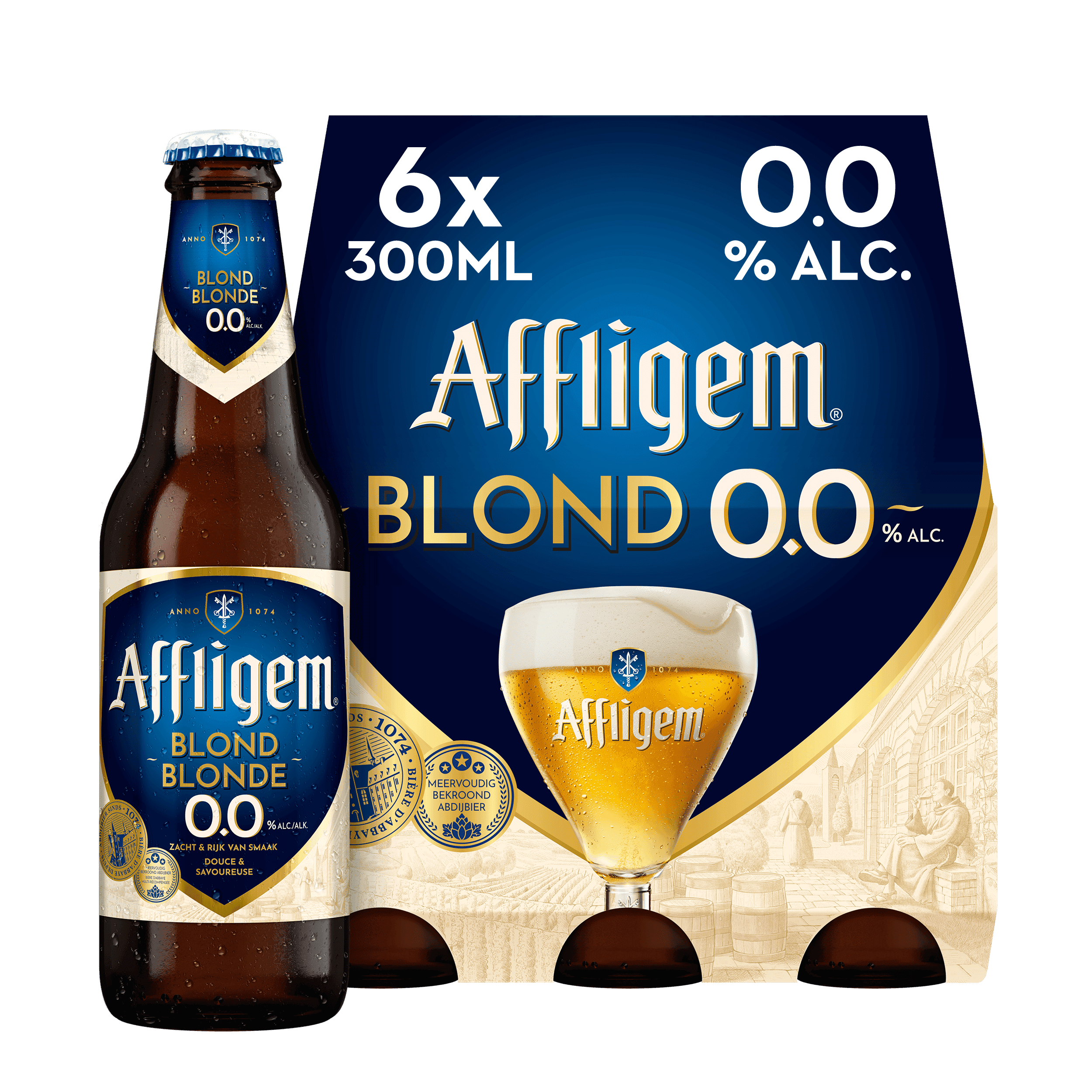 Affligem Blond 0.0 bier fles