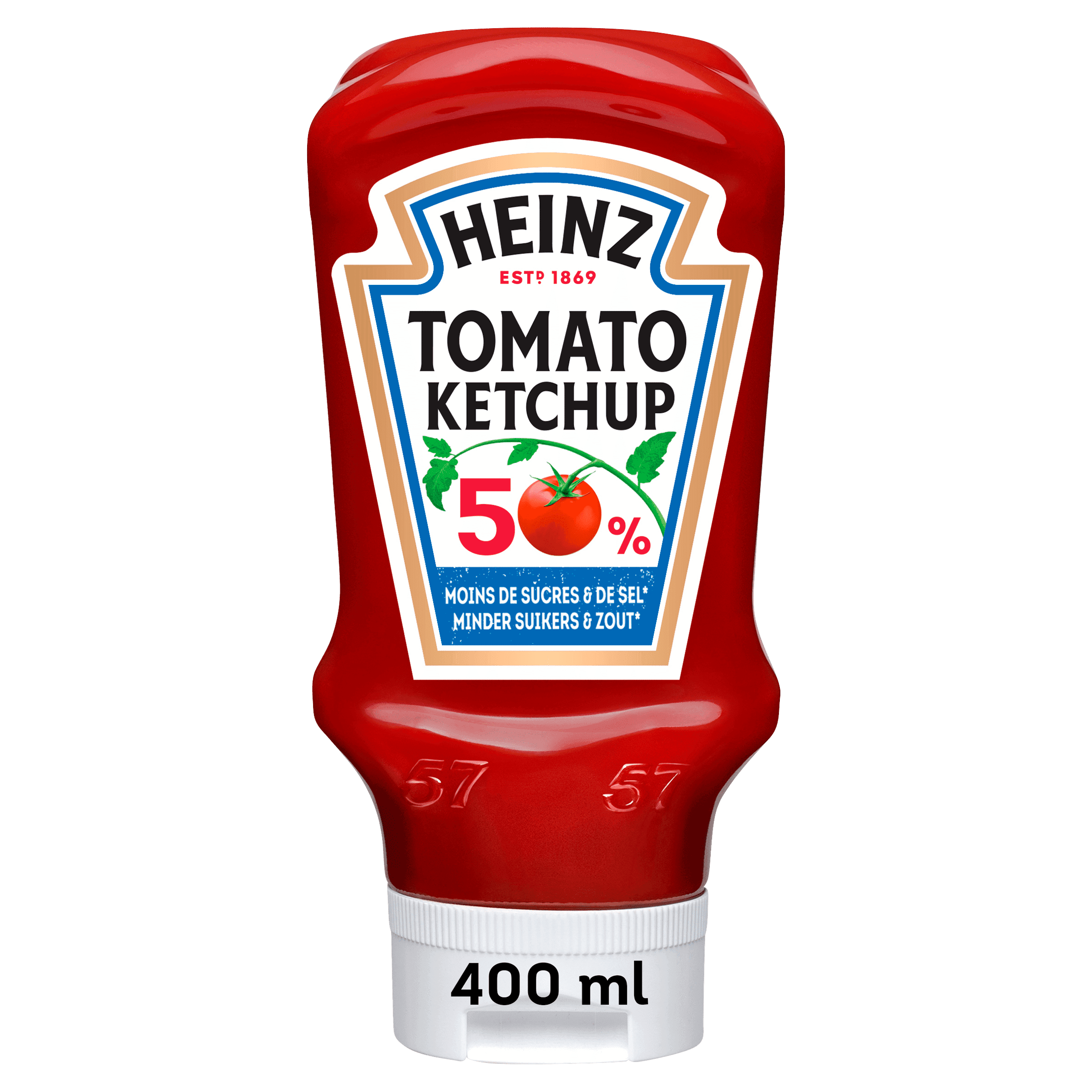 Heinz Ketchup 50% minder suikers en zout