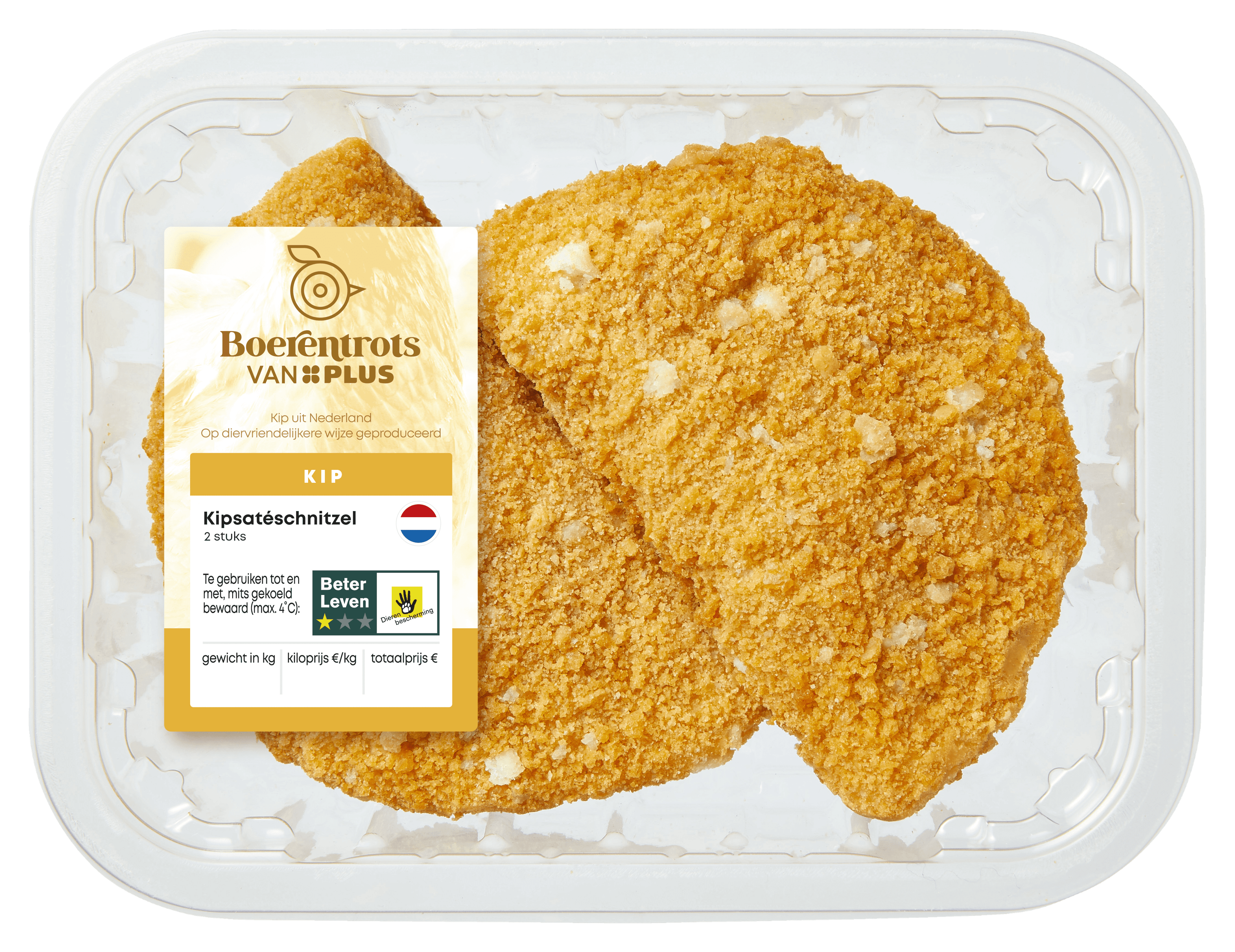 PLUS Boerentrots Kipsateschnitzel 2st.