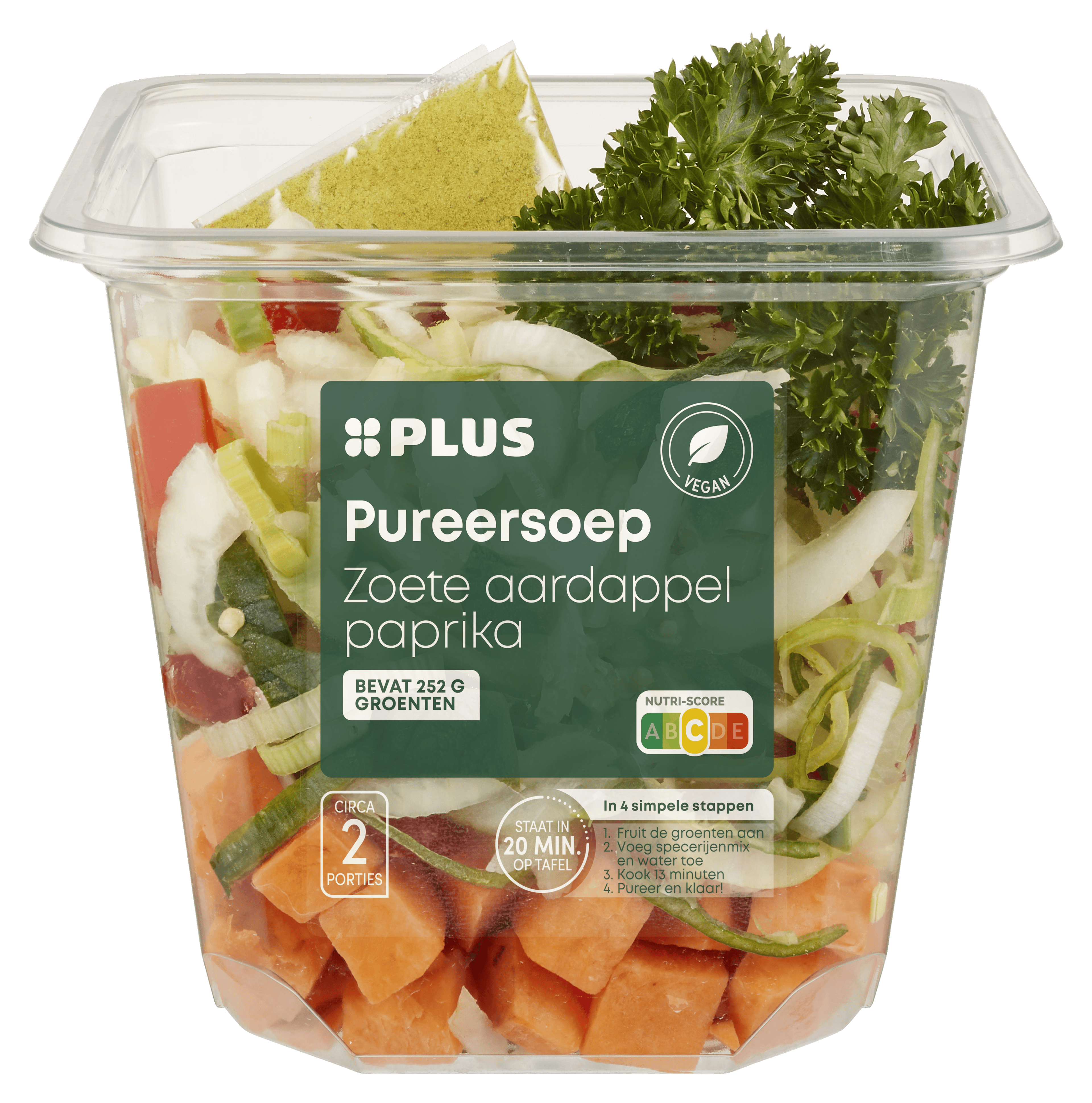 PLUS Pureersoep zoete aardappel paprika