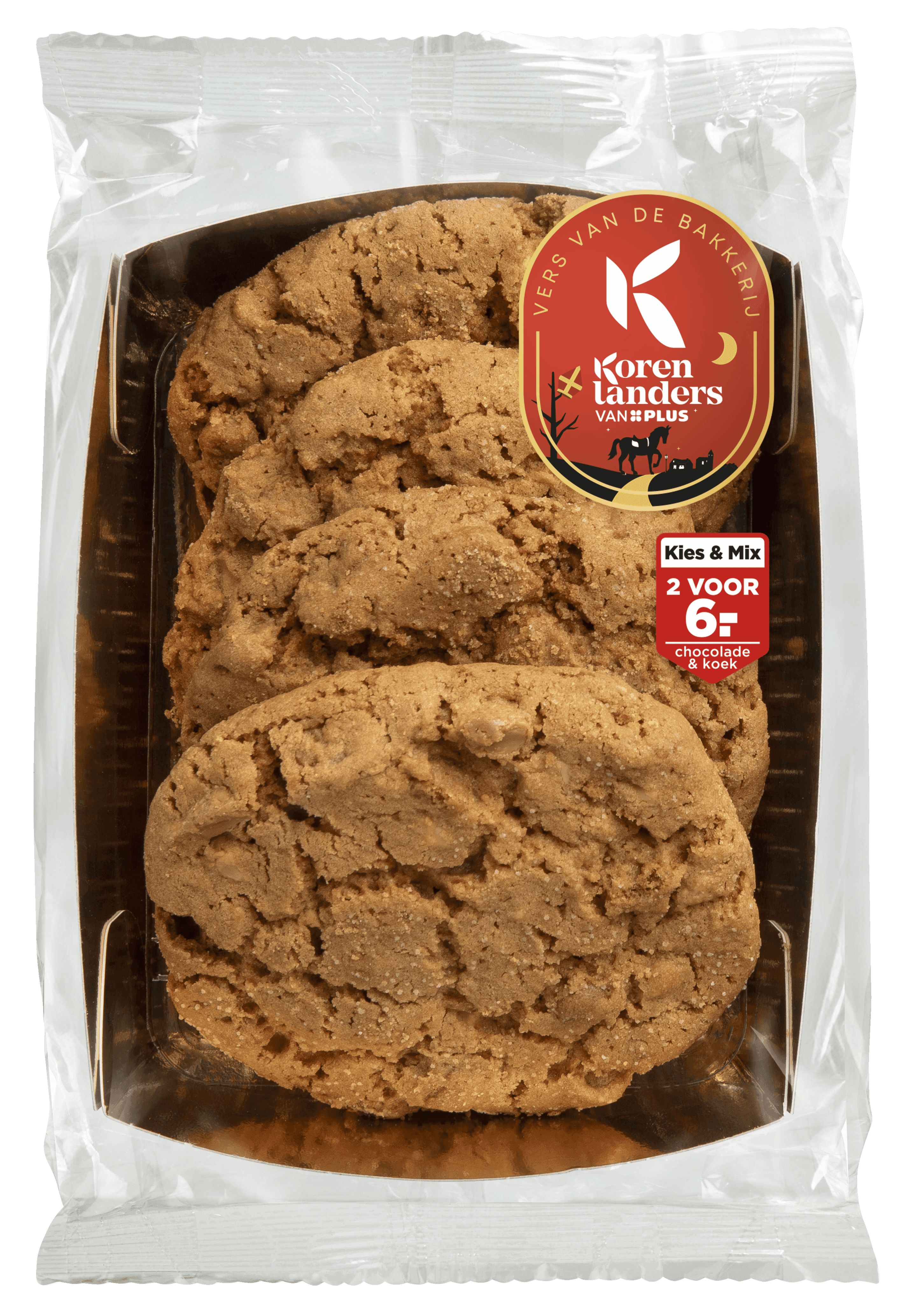 PLUS Korenlanders Kruidnoot witte choco cookies