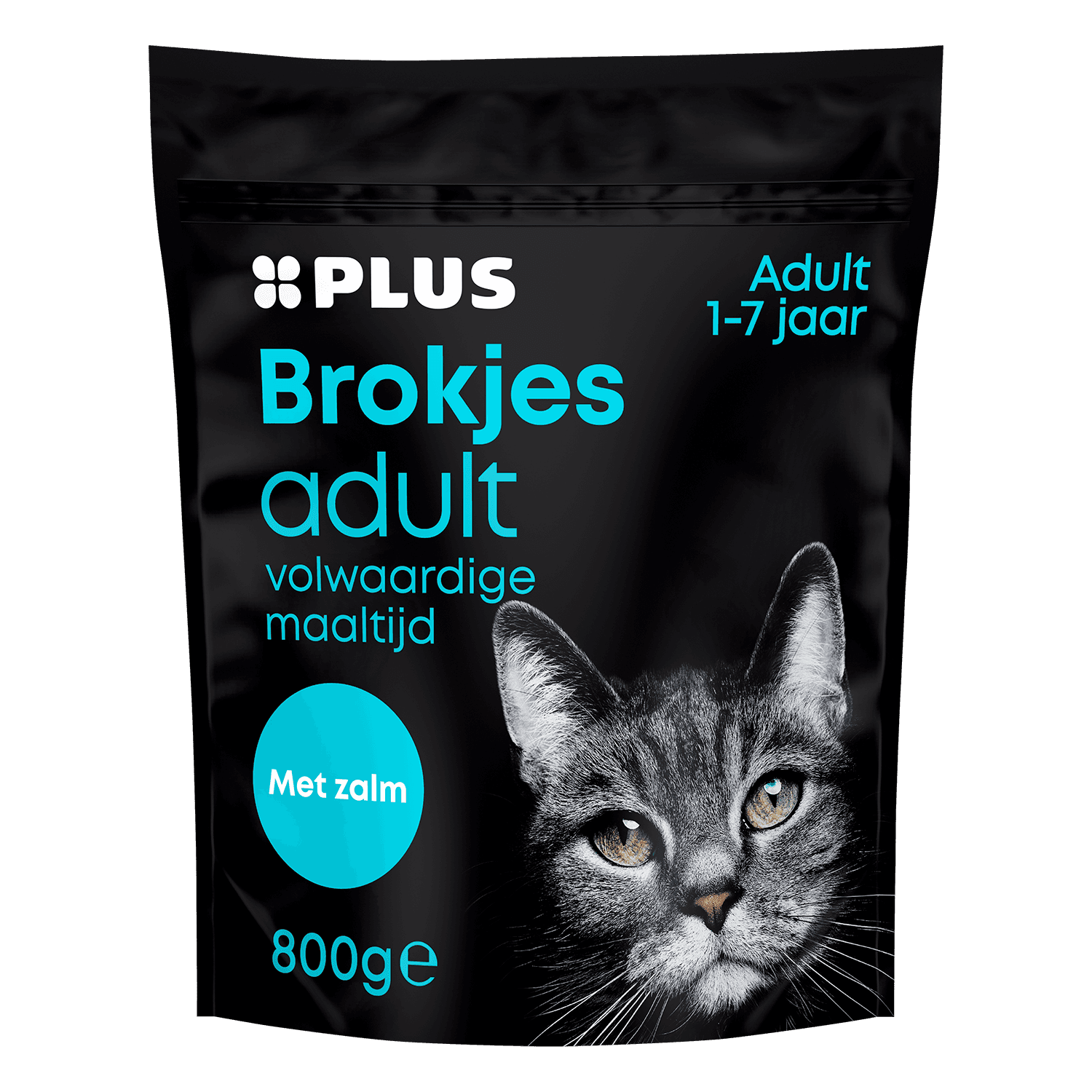 PLUS Premium Volwassen kattenbrokjes zalm