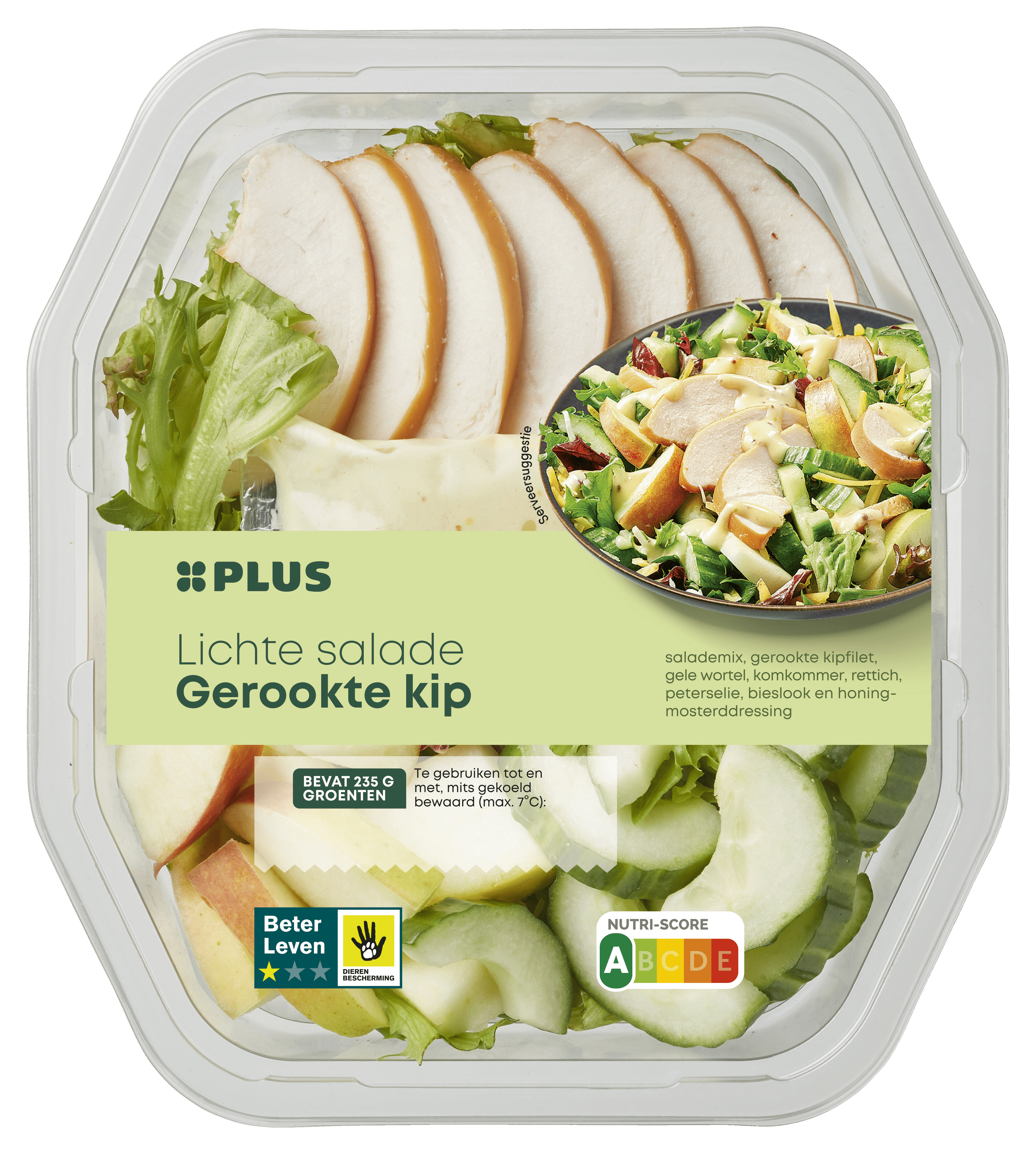 PLUS Lichte salade gerookte kip