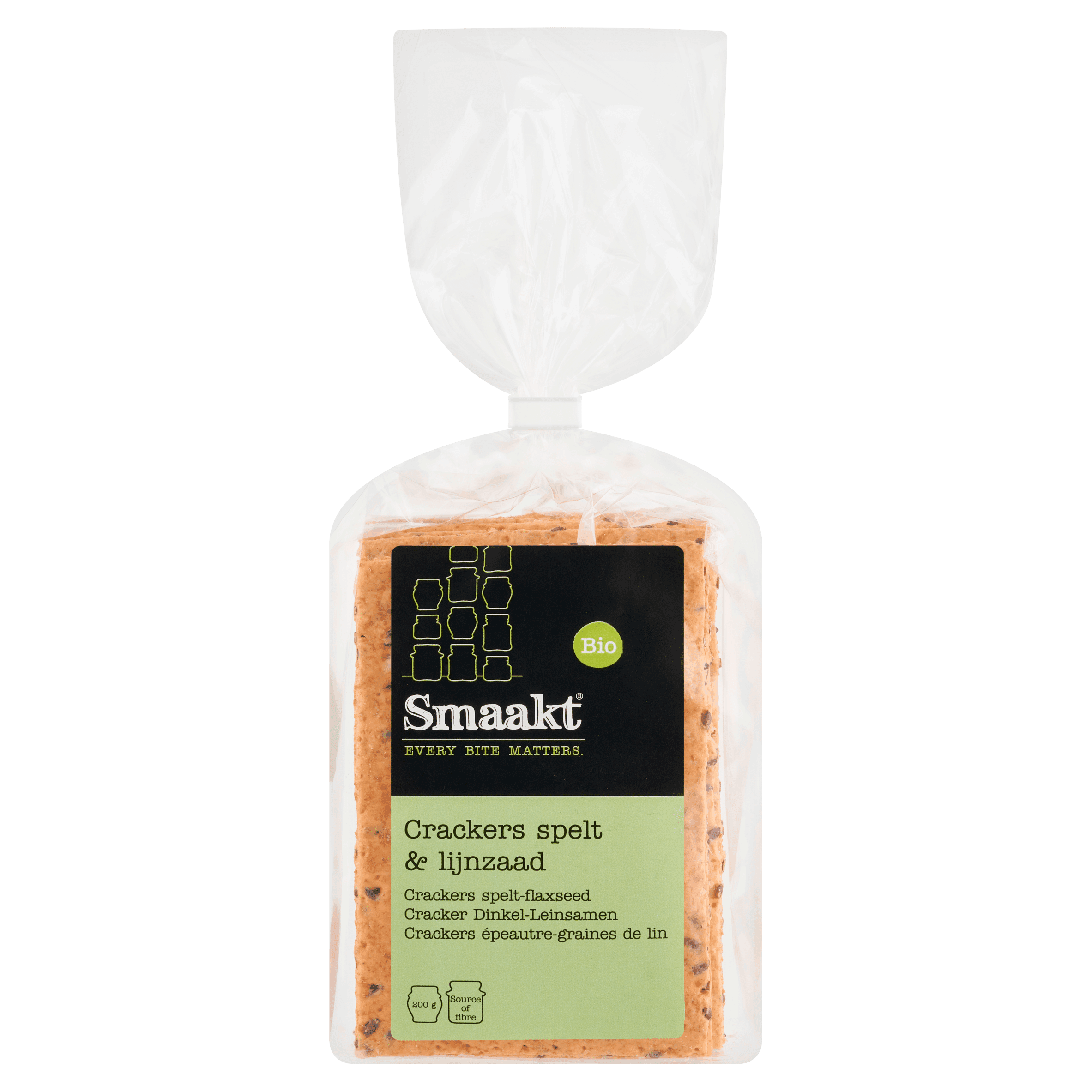Smaakt Crackers spelt & lijnzaad bio