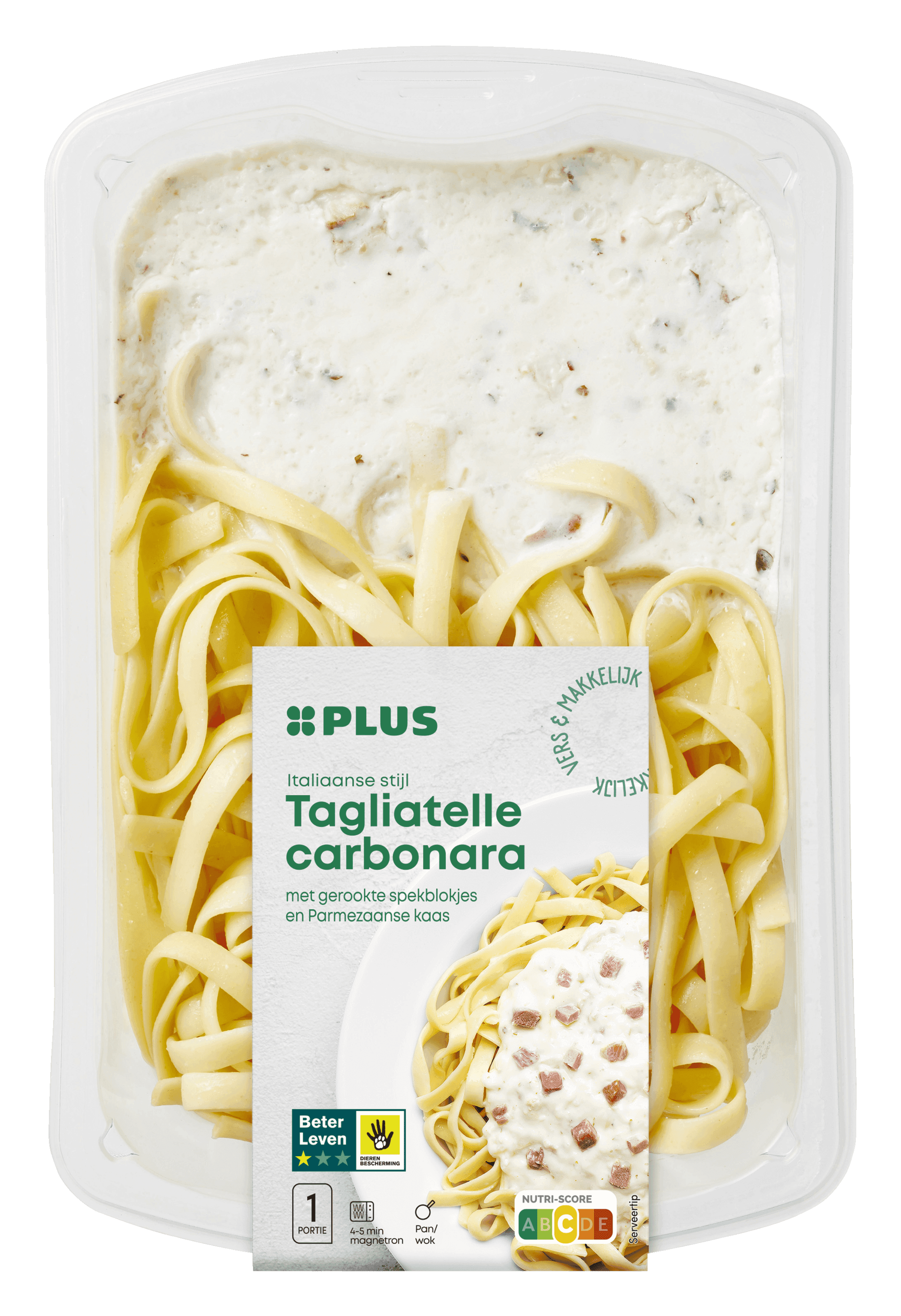 PLUS Tagliatelle carbonara