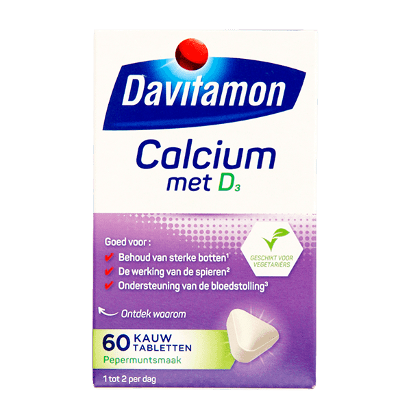 Davitamon Vitamine Calcium + D Mint