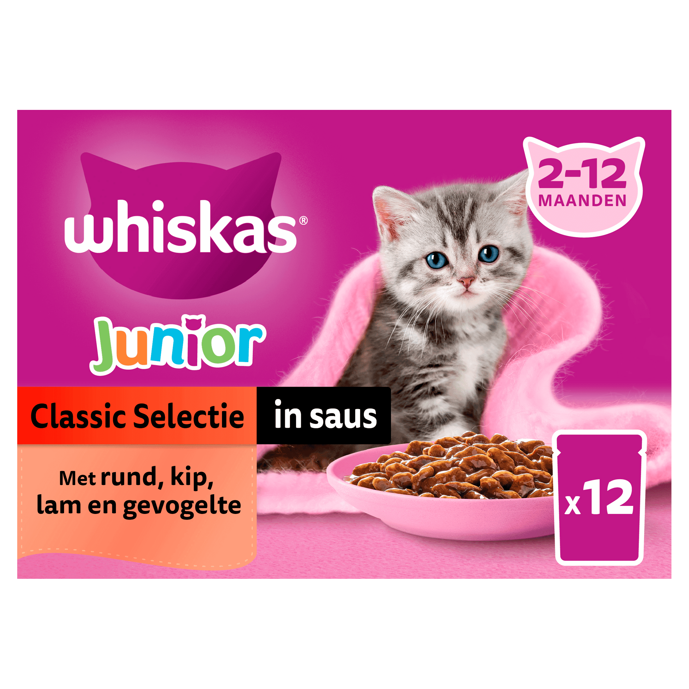 Whiskas Junior Classic -Kattenvoer - in saus
