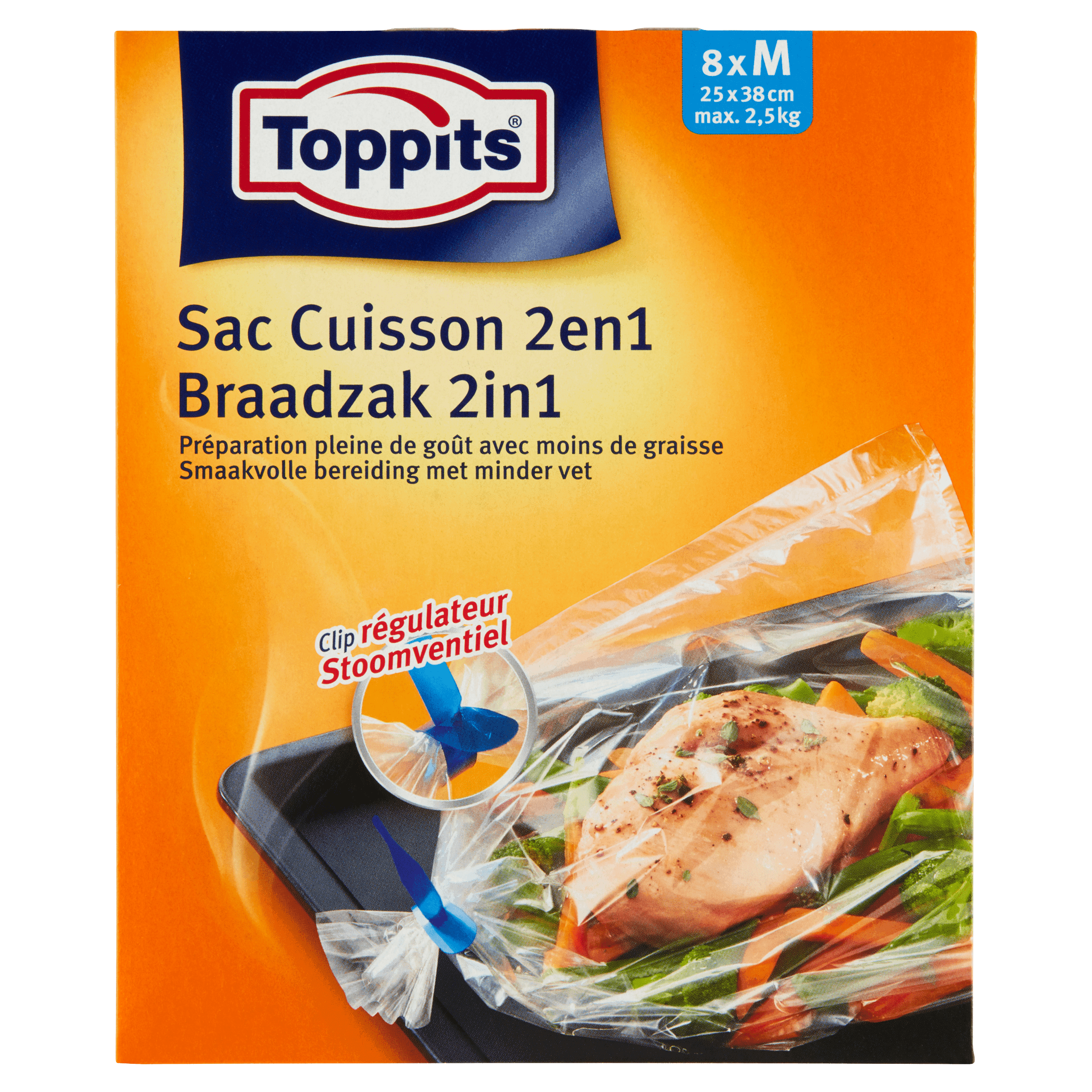 Toppits Braadzakken 2in1 M
