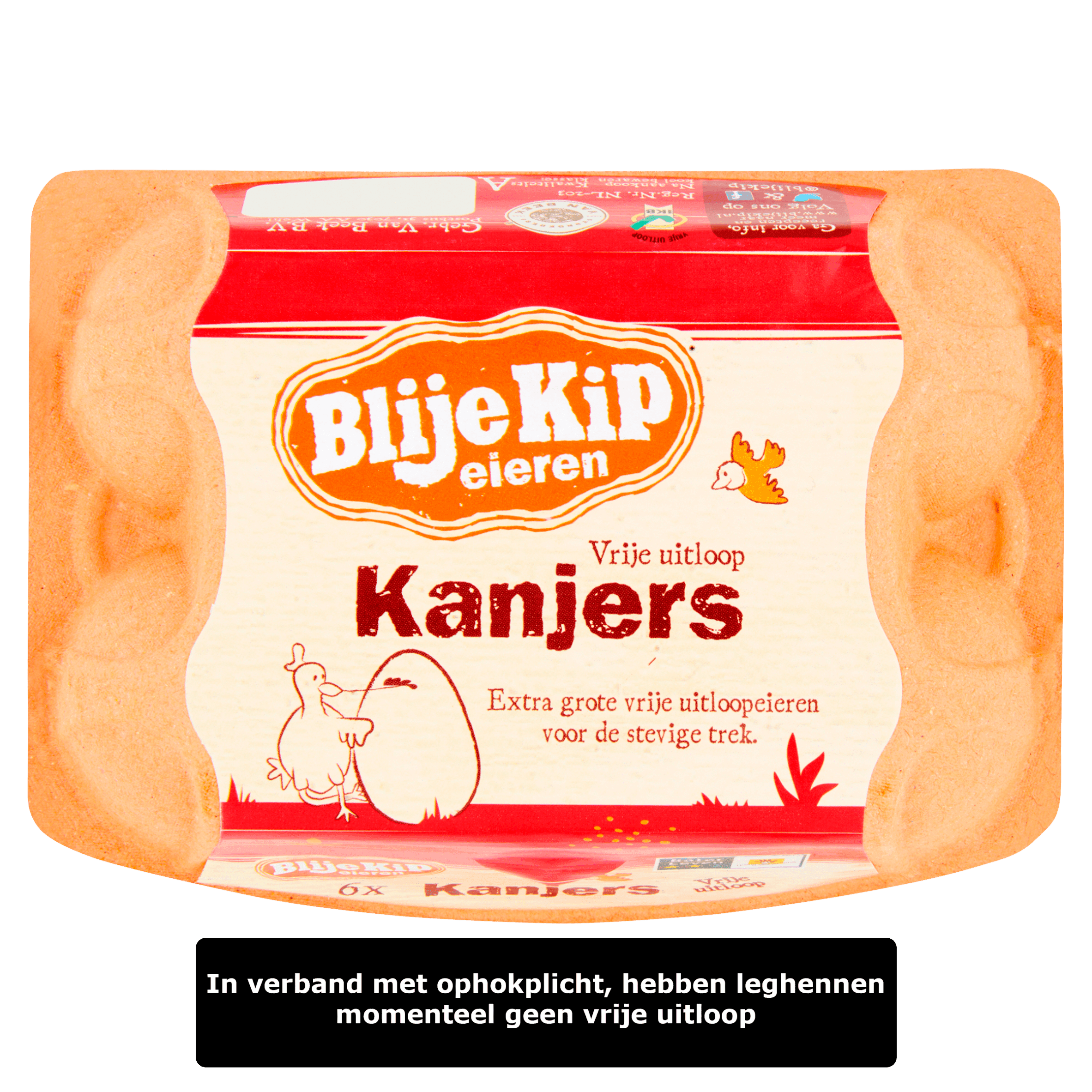Blije Kip Kanjers vrije uitloop eieren L/XL