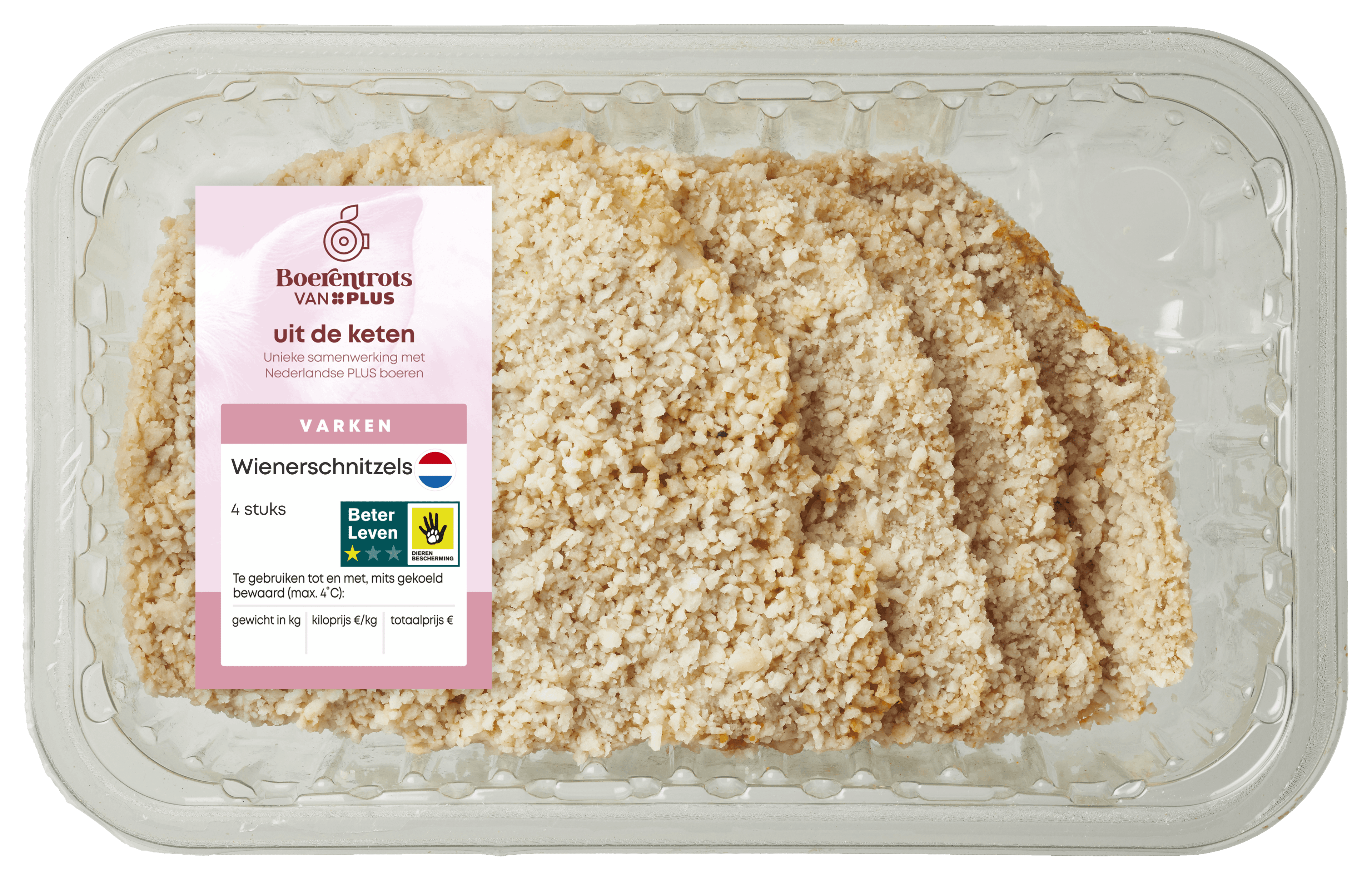 PLUS Boerentrots Wienerschnitzel 4st