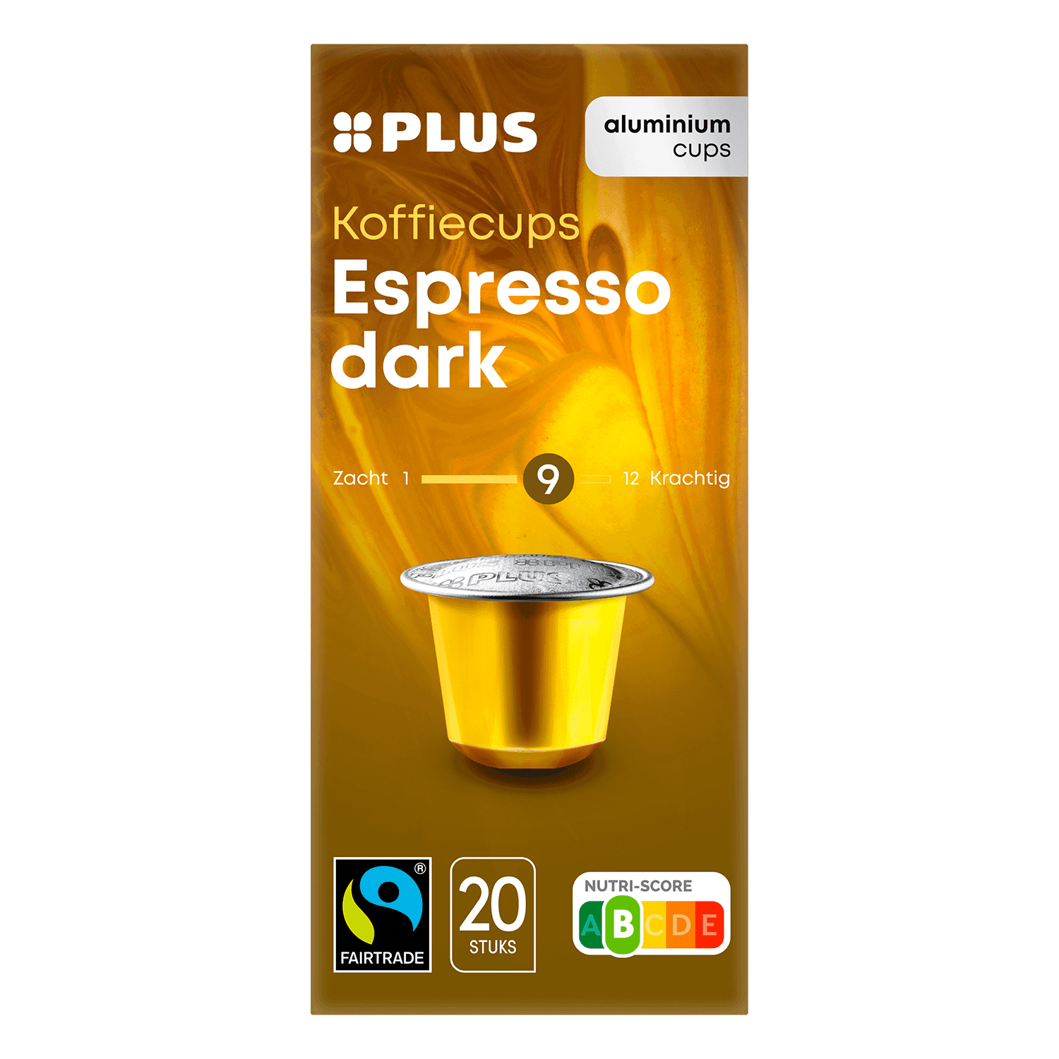 PLUS Koffiecups espresso dark Fairtrade