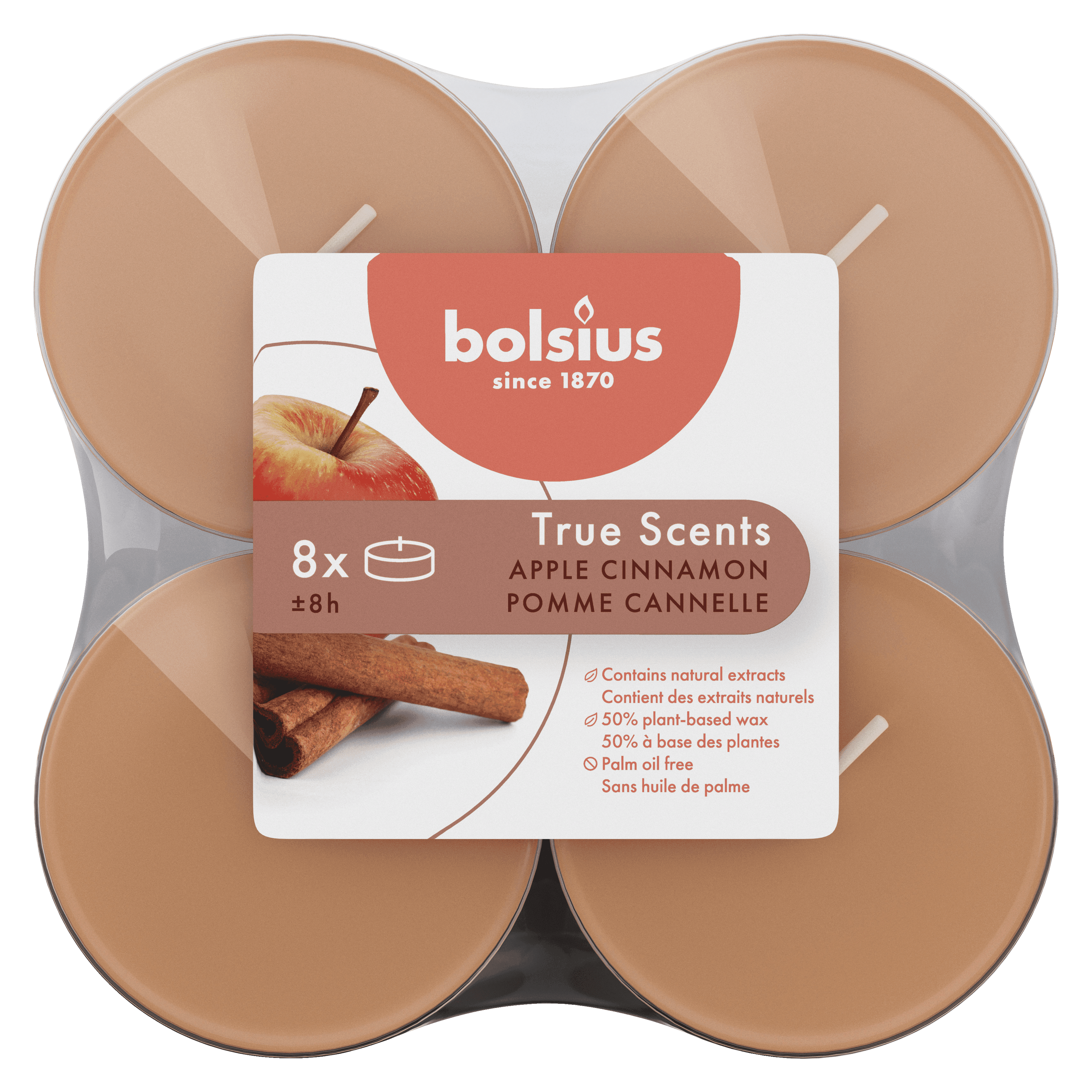 Bolsius Maxilicht true scents apple cinnamon