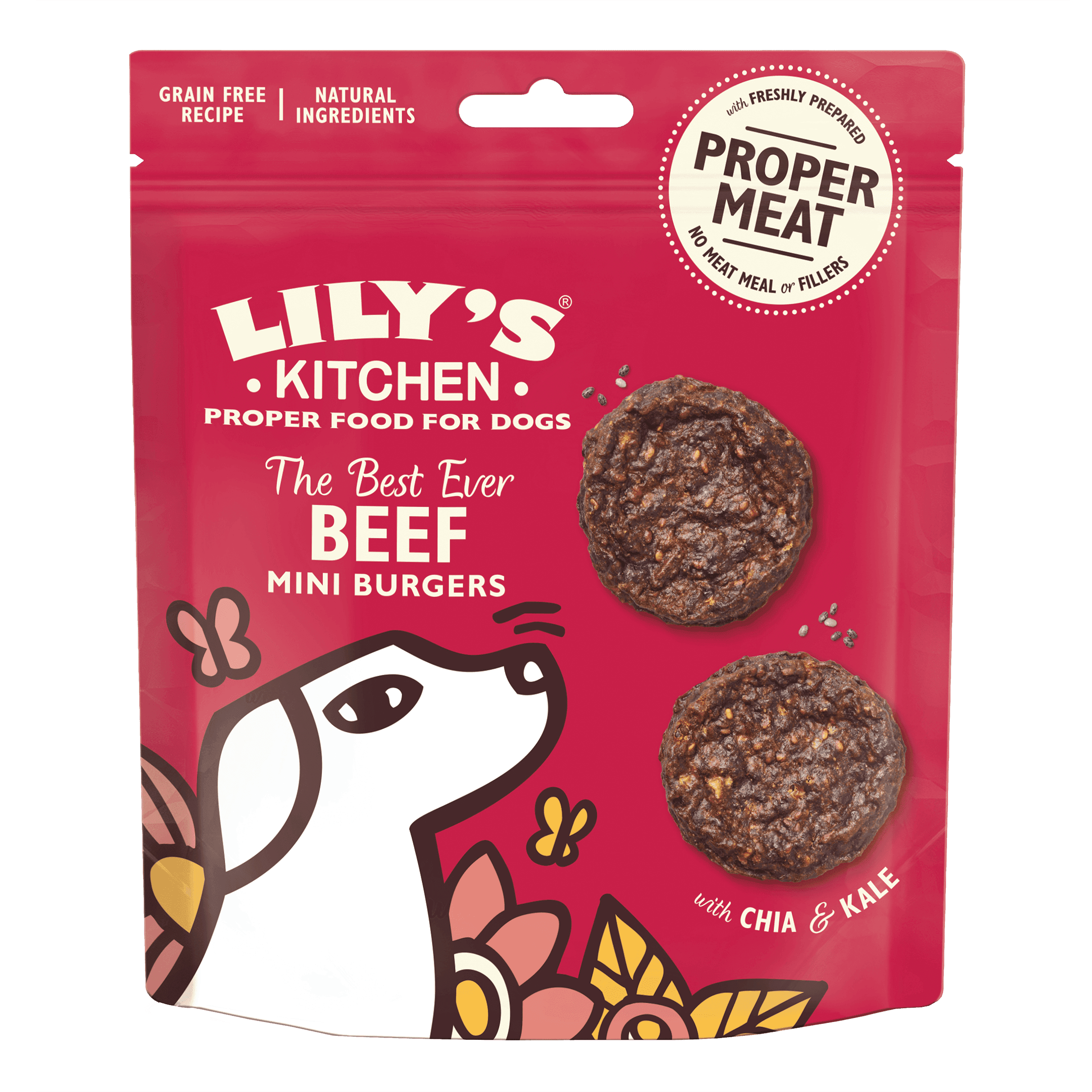 Lily's Kitchen dog the best ever beef mini burgers