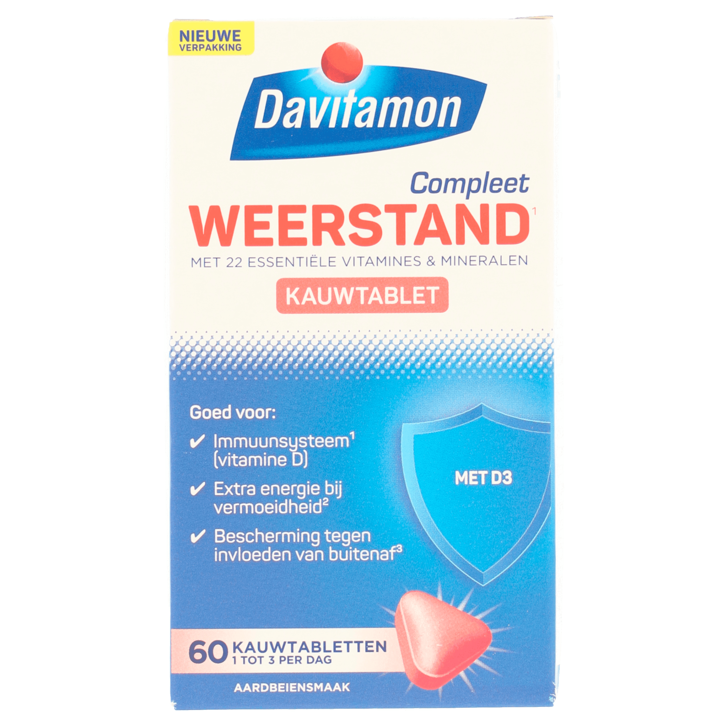Davitamon Vitamine Kauwtablet aardbei