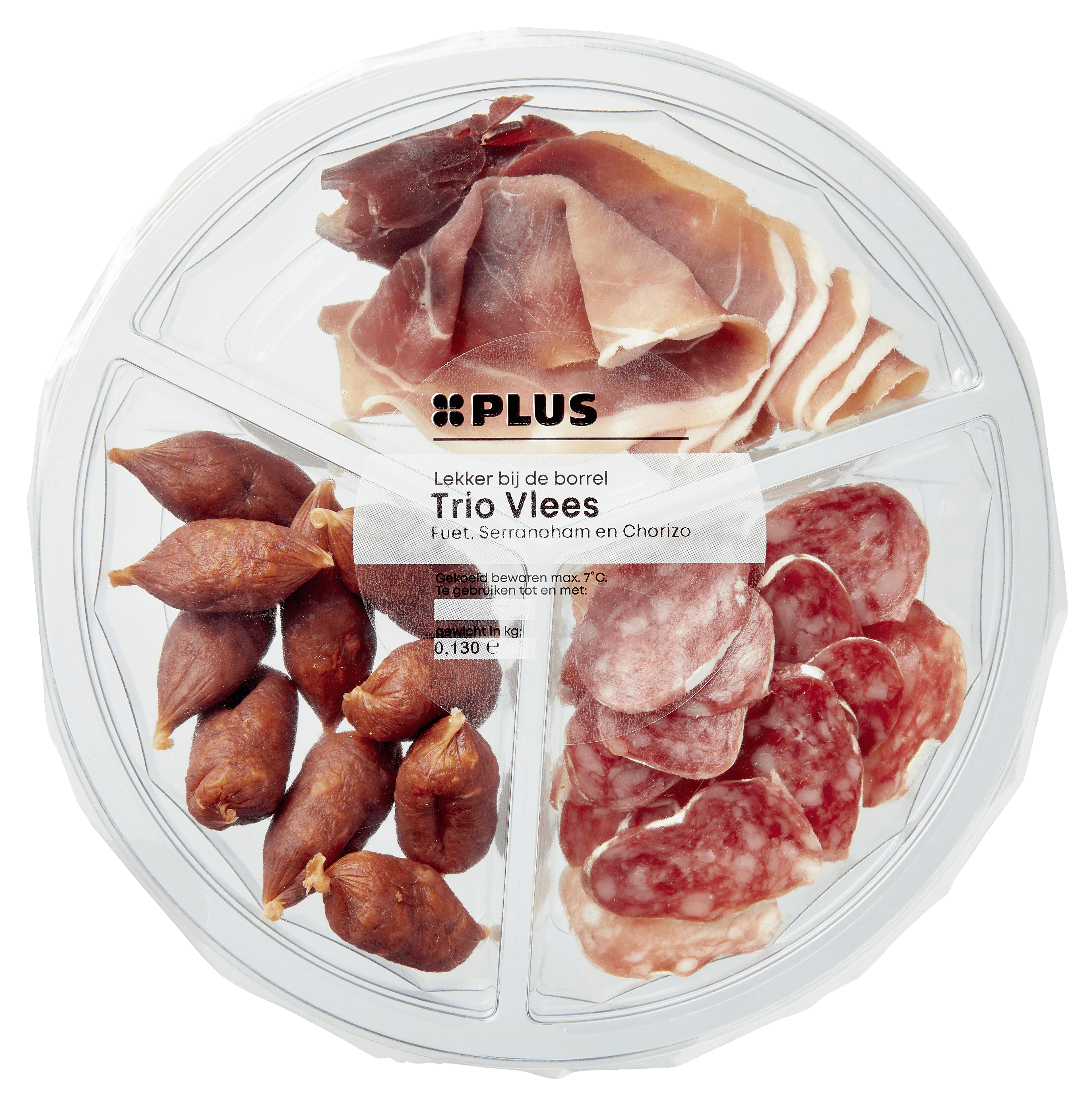 PLUS Tapasschotel Fuet, serranoham, chorizo