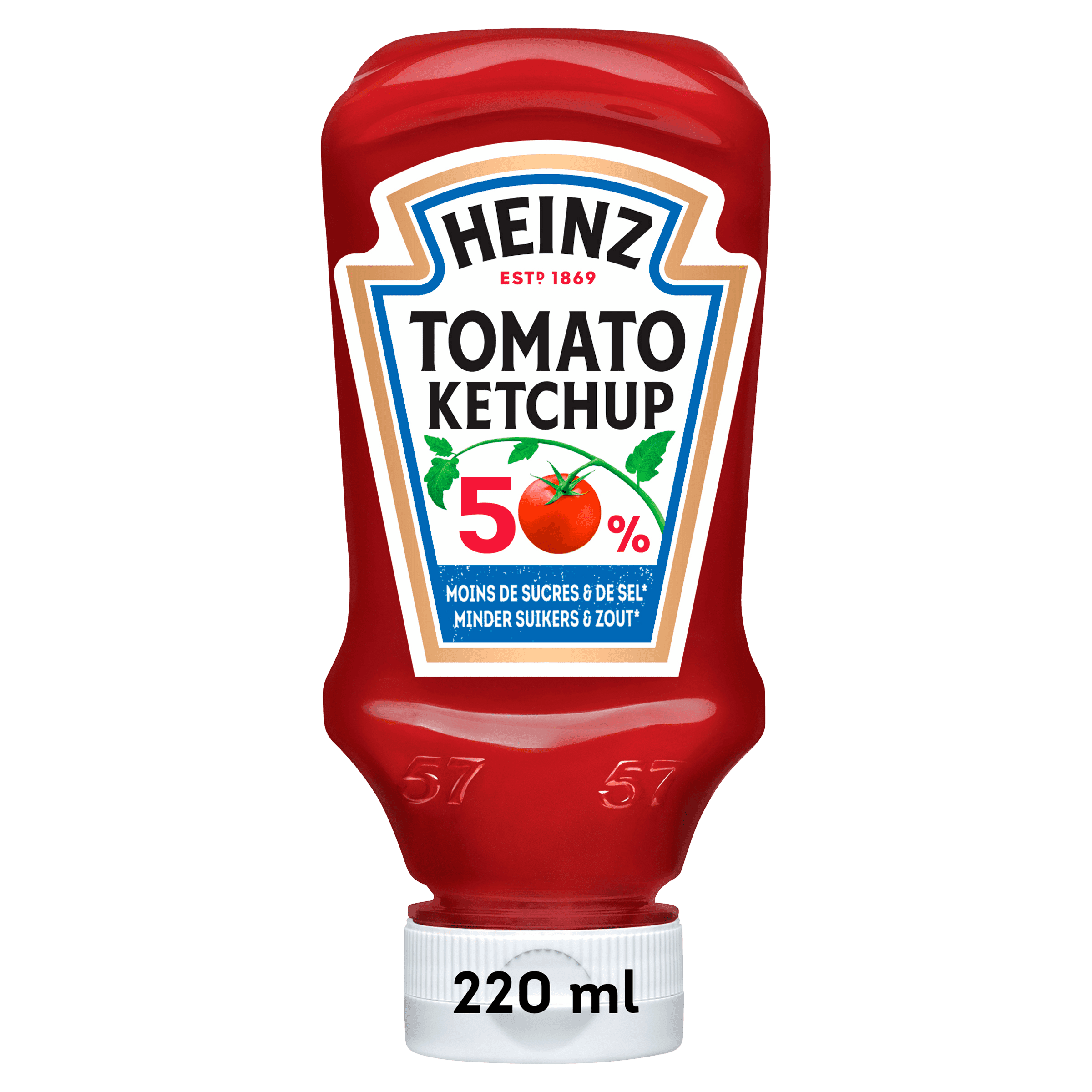 Heinz Ketchup 50% minder suikers en zout