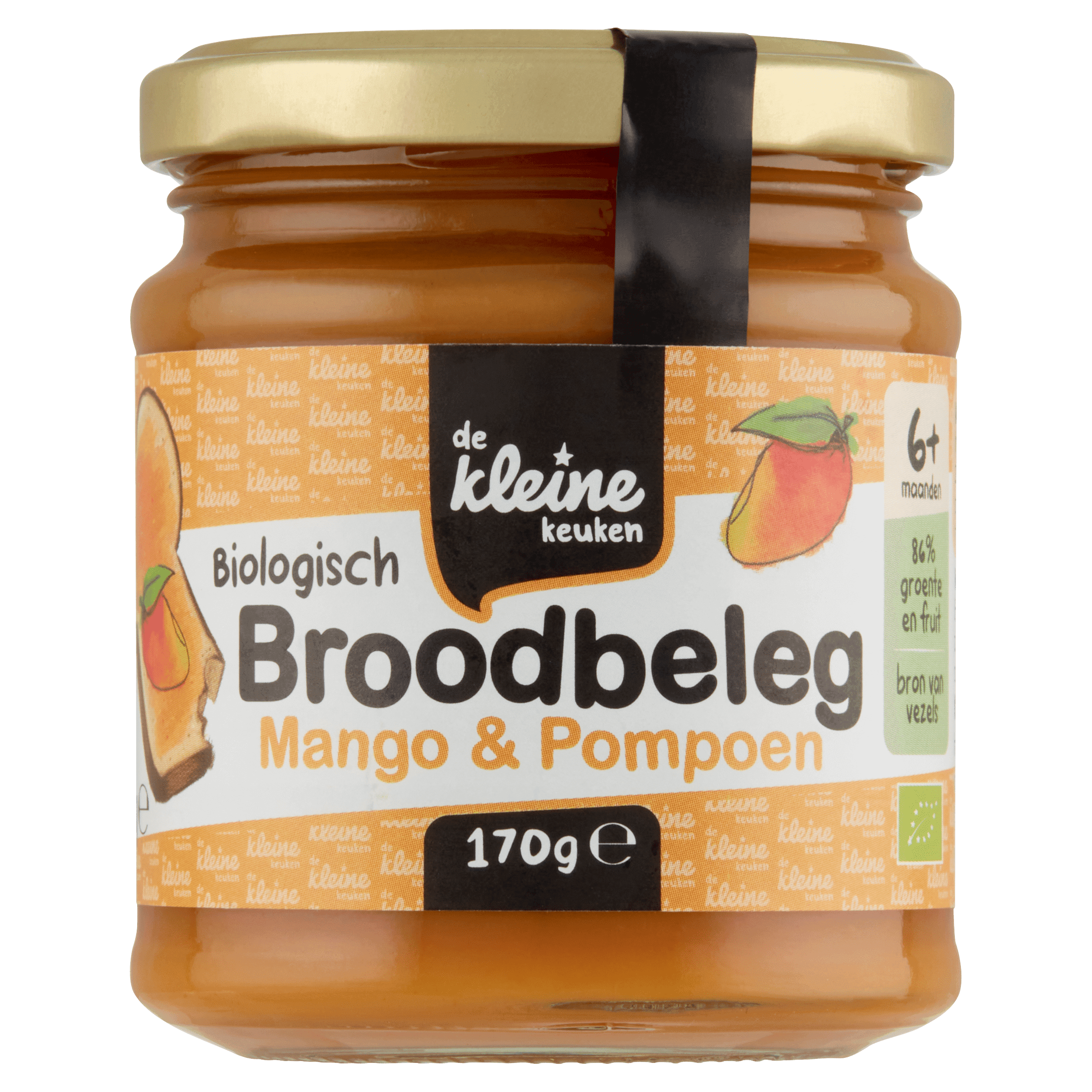 De Kleine Keuken Bio mango en pompoen spread 6+