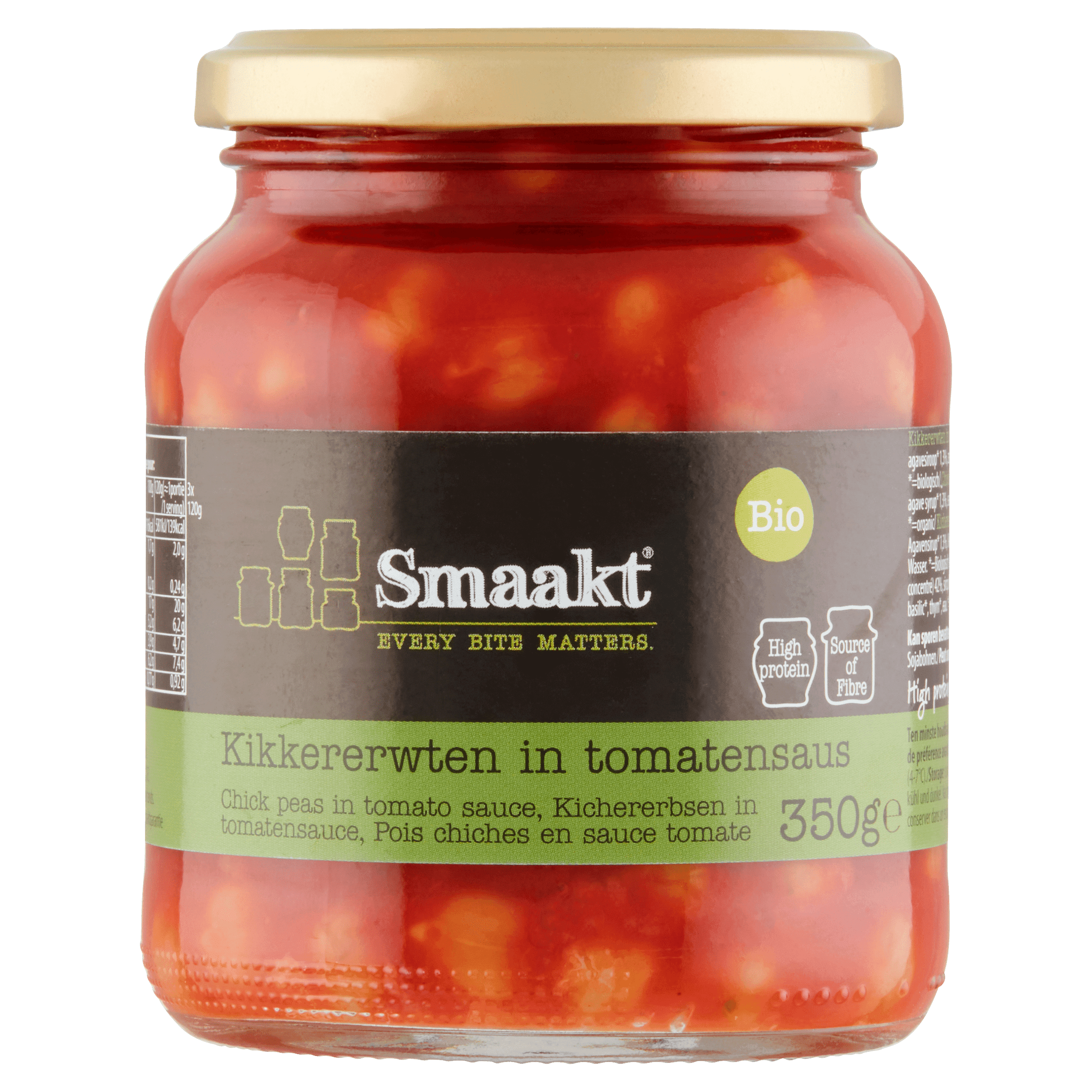 Smaakt Kikkererwten tomatensaus bio