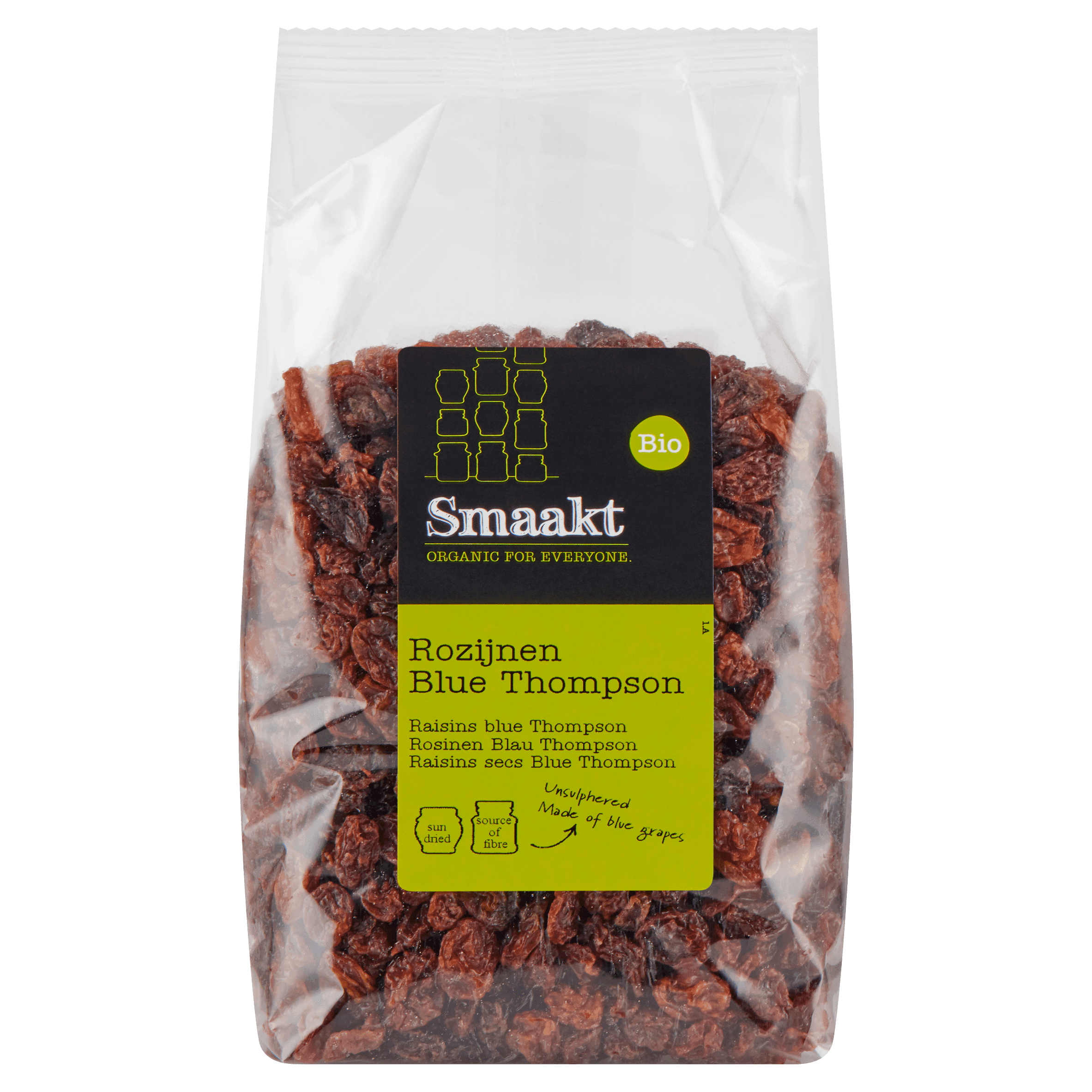 Smaakt Rozijnen blue Thompson bio