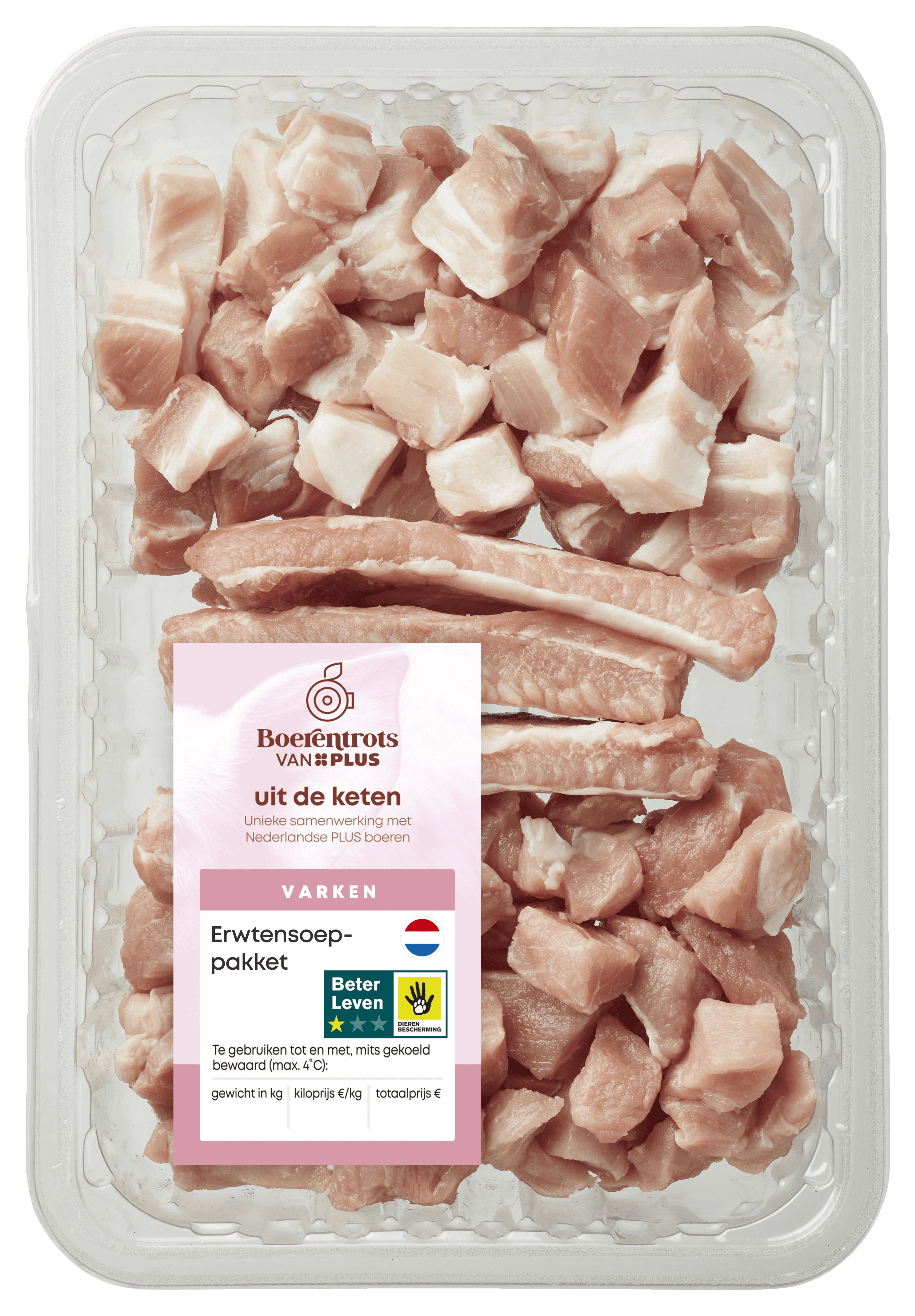 PLUS Boerentrots Erwtensoeppakket vlees