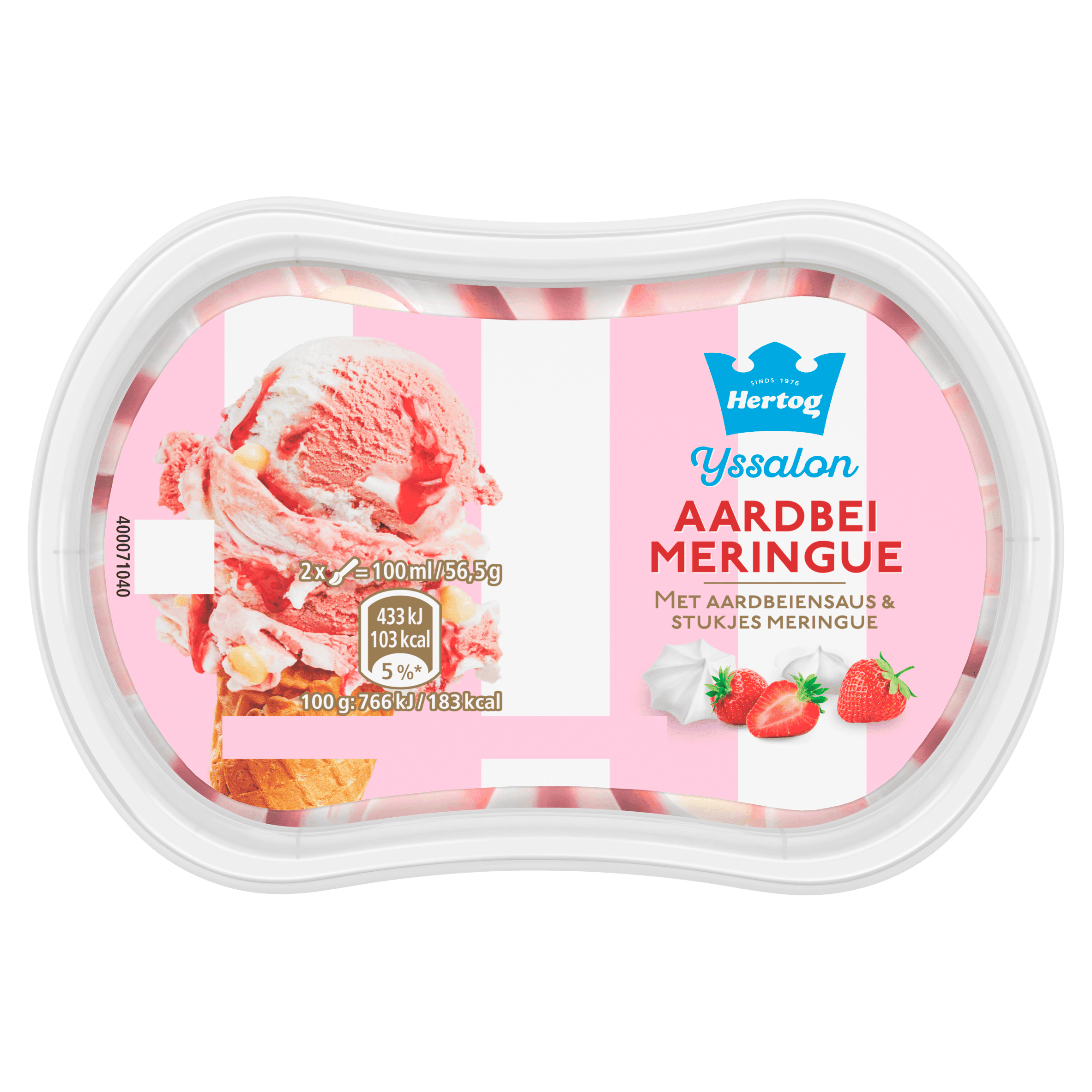 Hertog Aardbeien merengue ijs