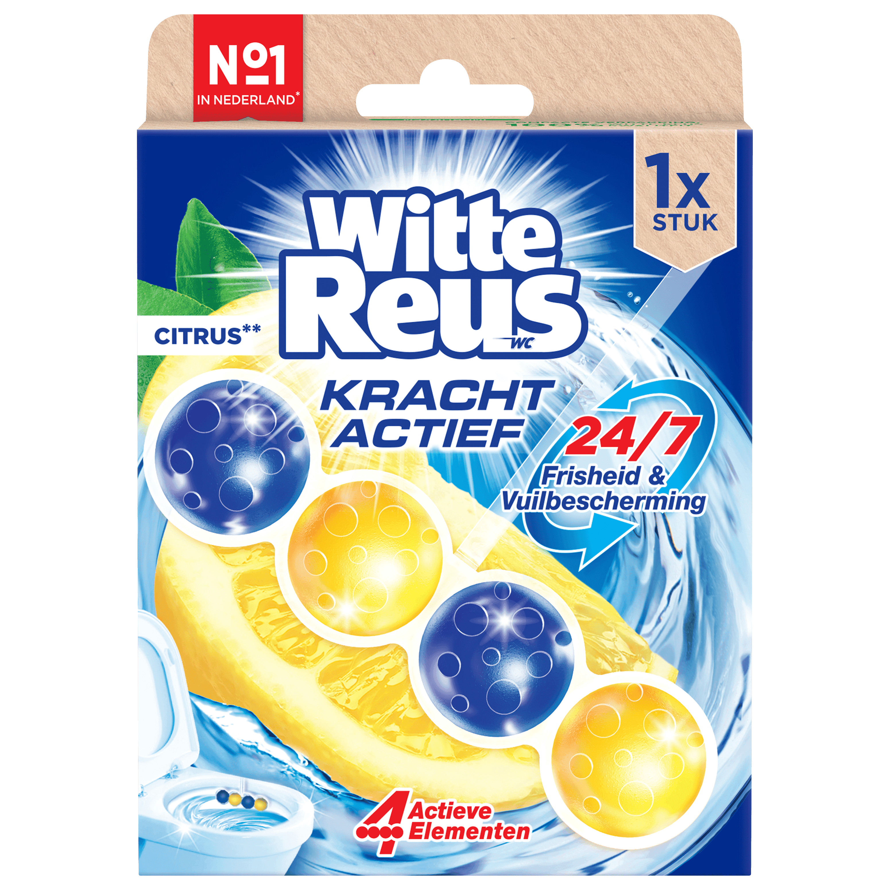 Witte Reus Toiletblok Kracht Actief Citr