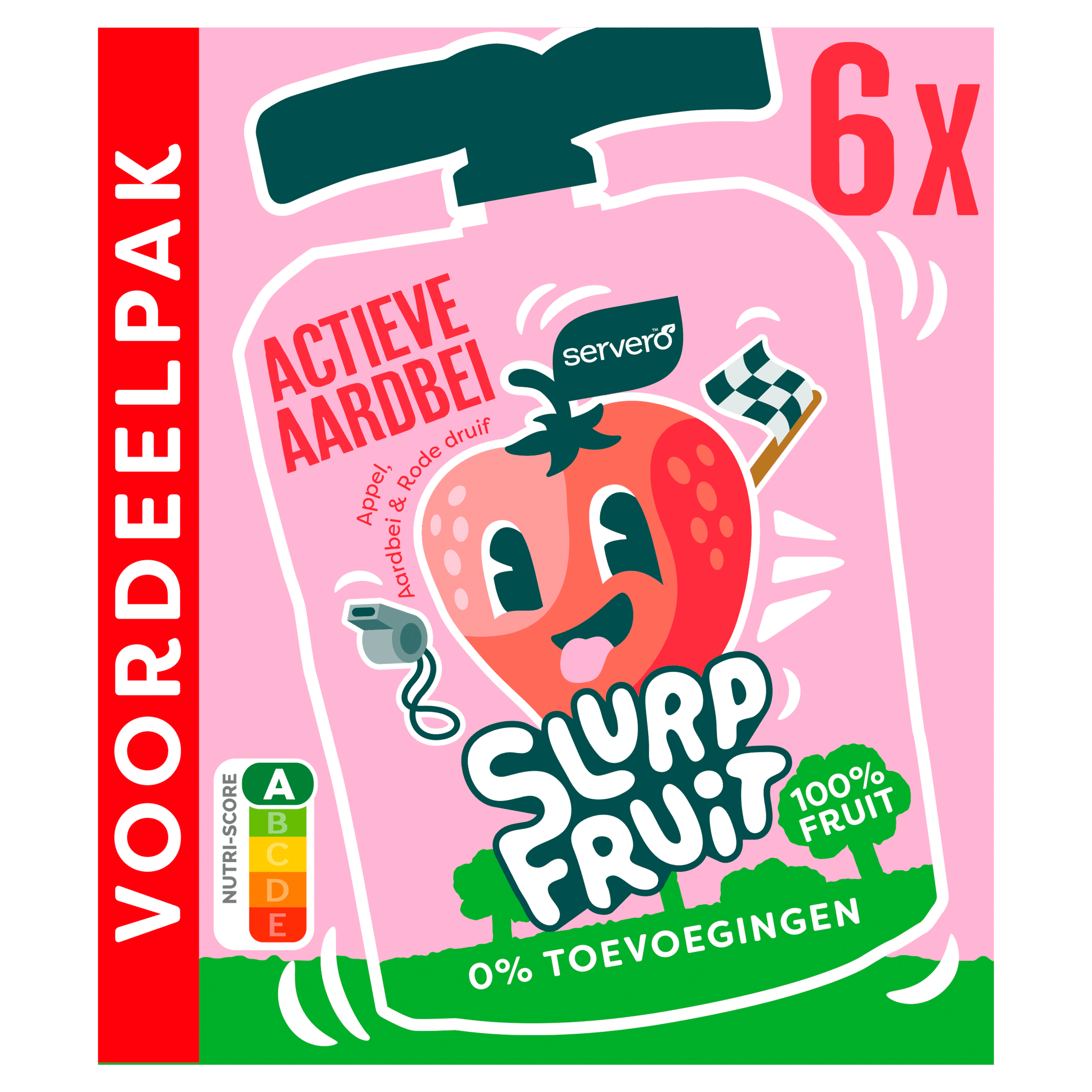Servero Slurpfruit Actieve Aardbei