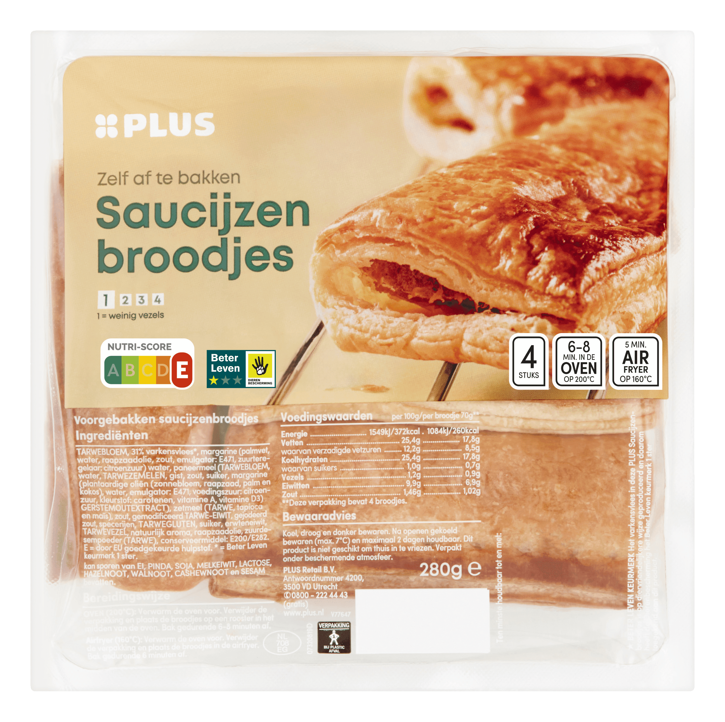 PLUS Saucijzenbroodjes Beter Leven 