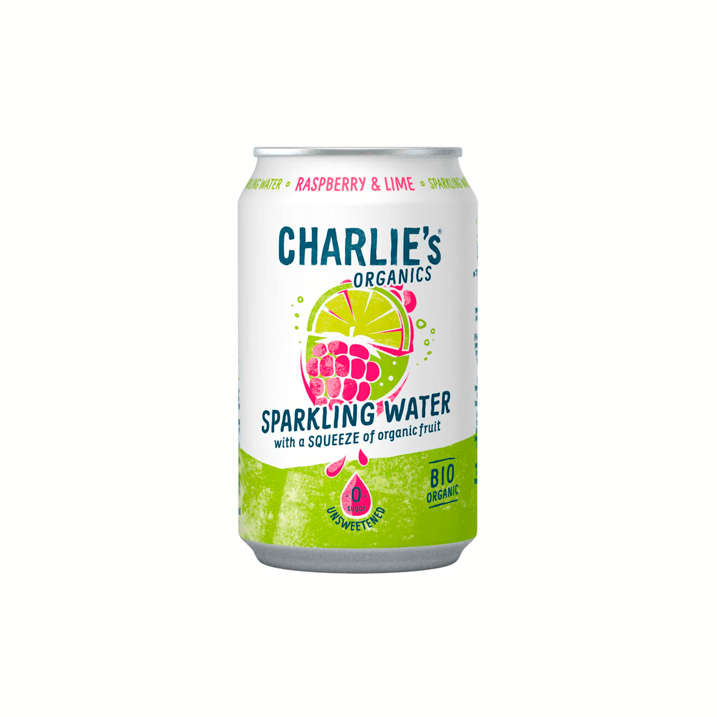 Charlie's Organics Sparkling raspberry & lime